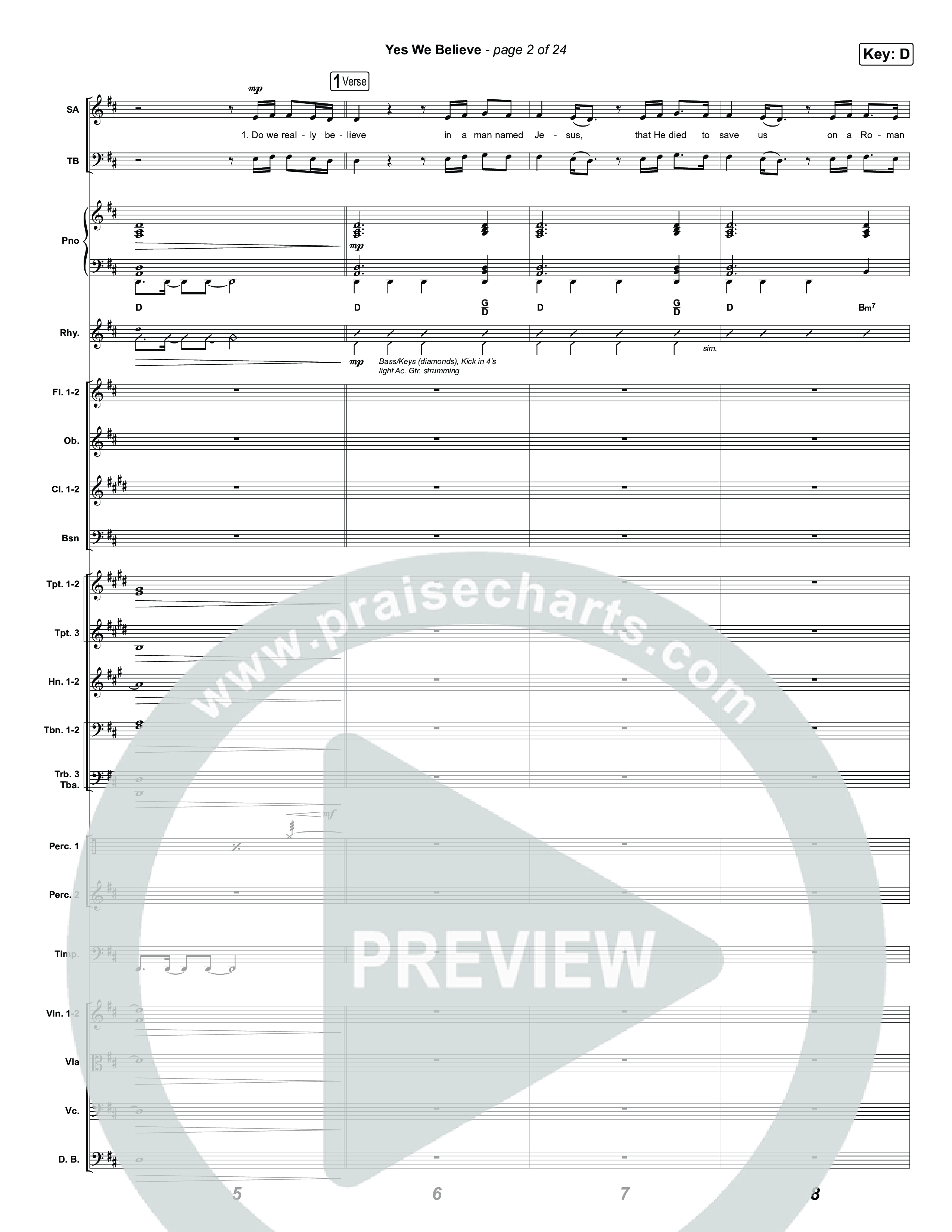 Yes We Believe Orchestration (Paul Baloche)