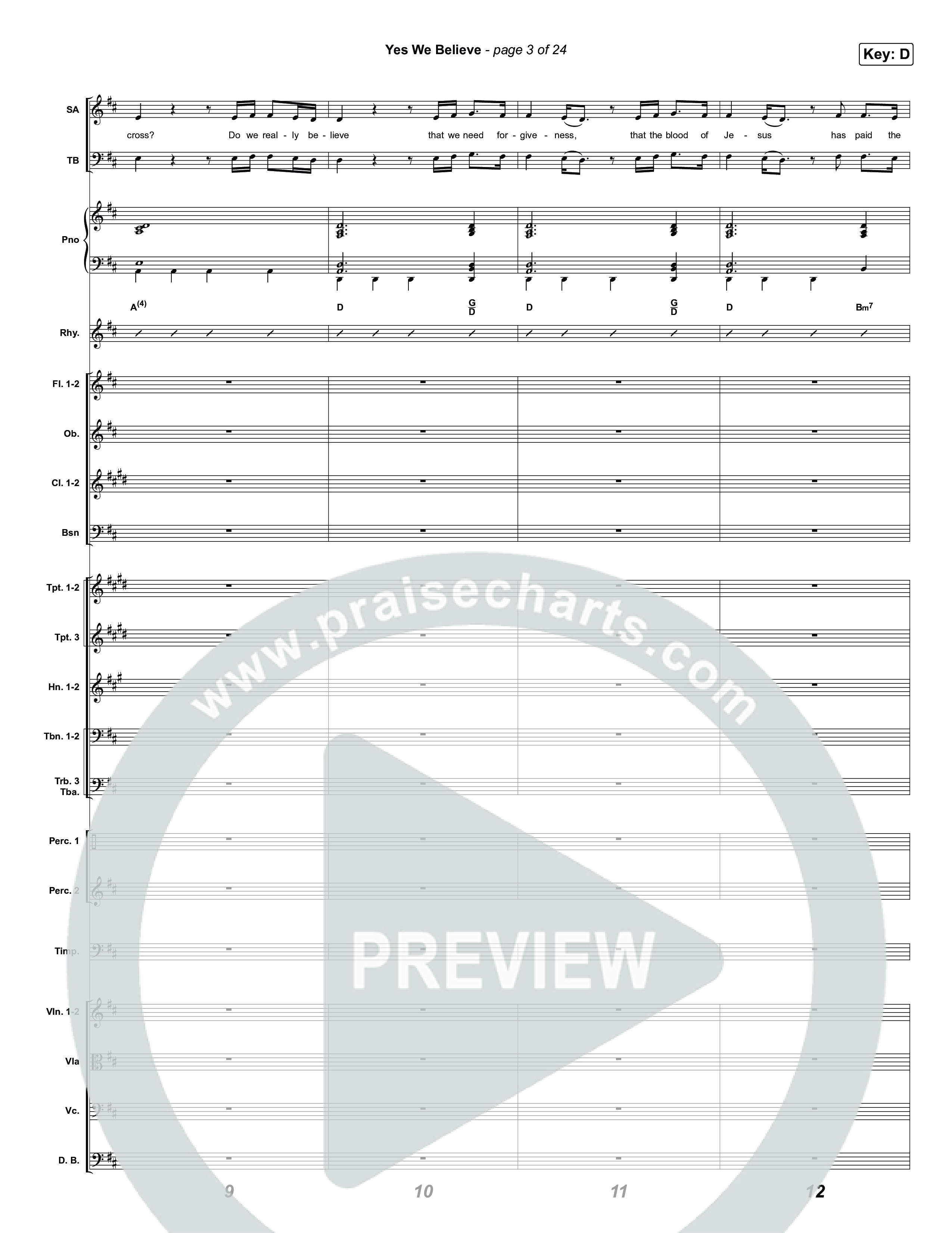 Yes We Believe Orchestration (Paul Baloche)