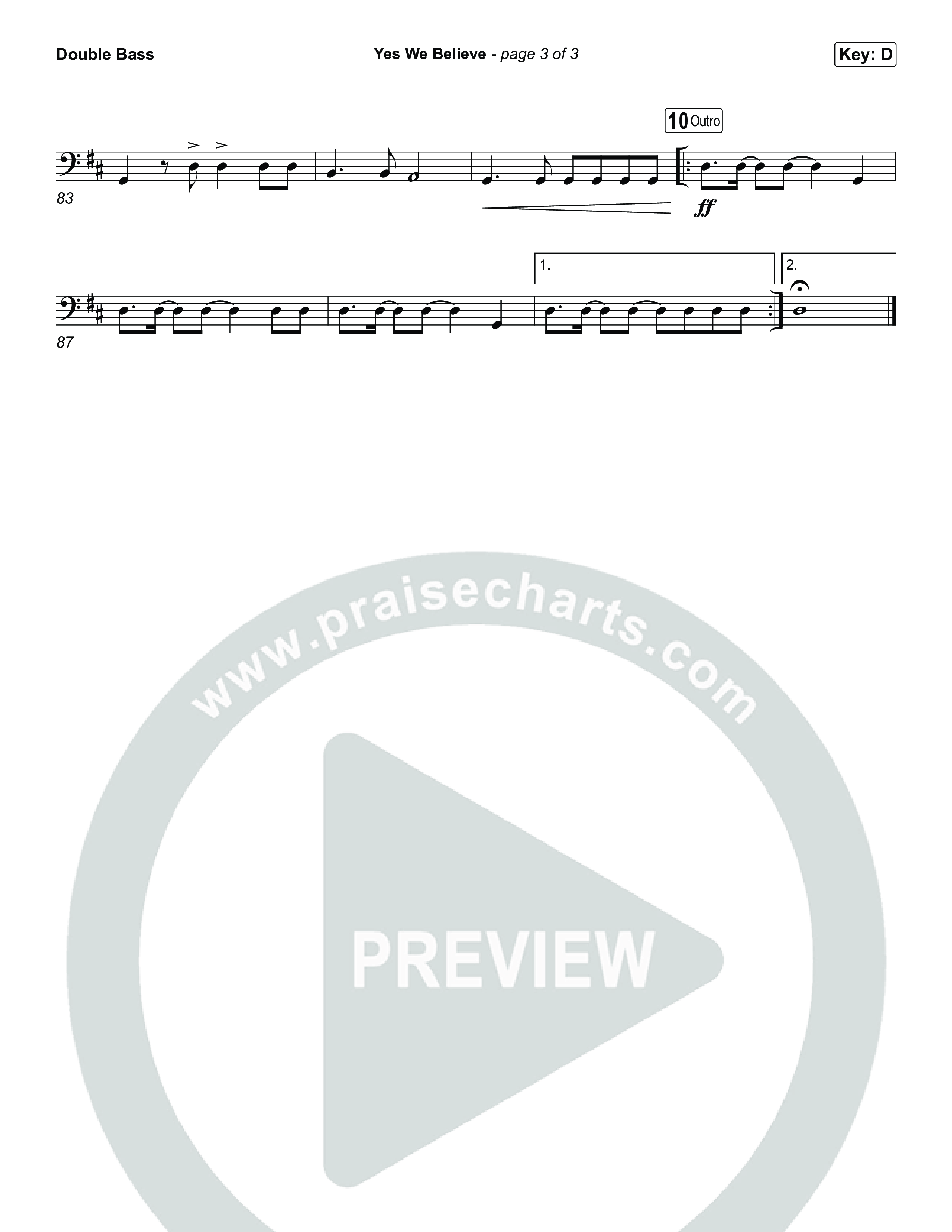 Yes We Believe Double Bass (Paul Baloche)