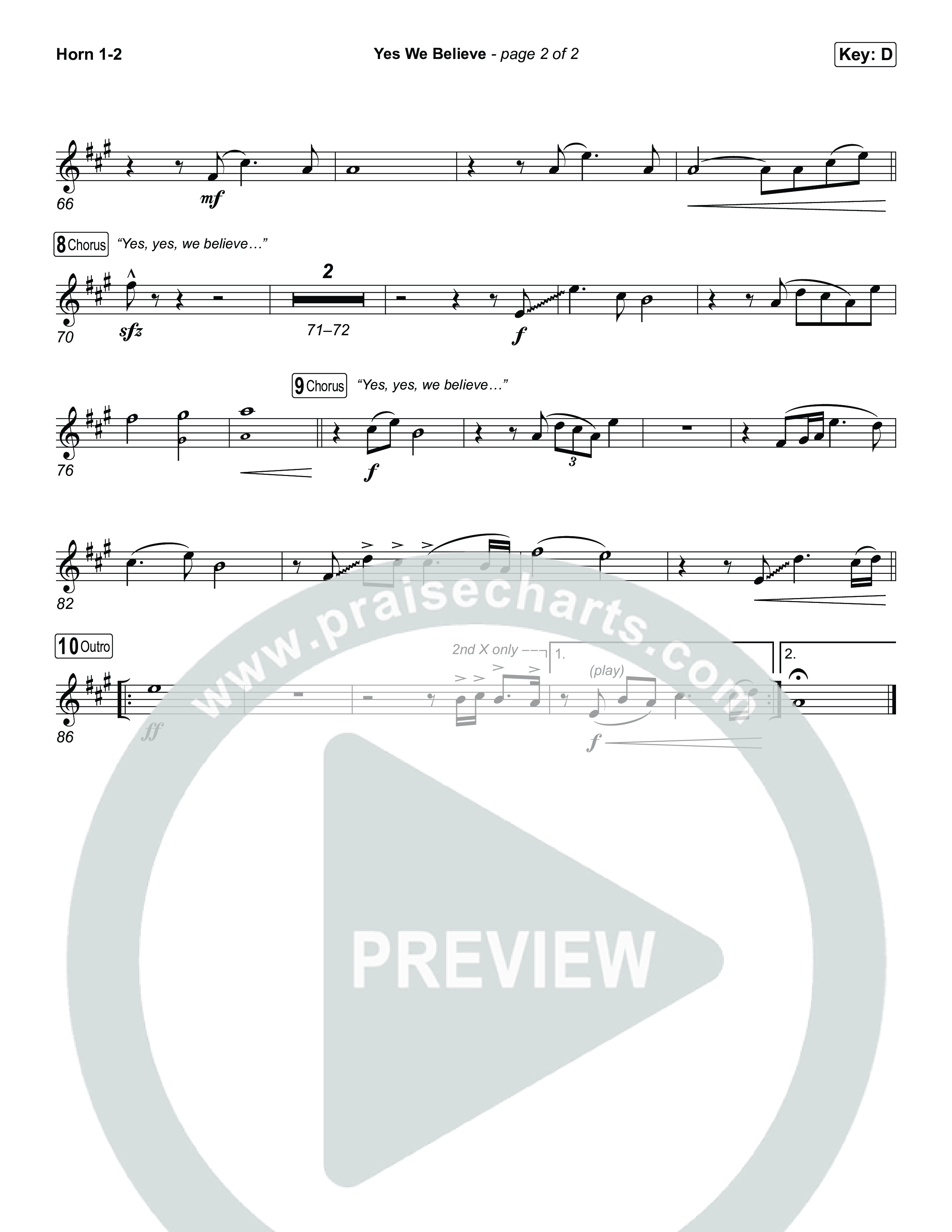 Yes We Believe Brass Pack (Paul Baloche)