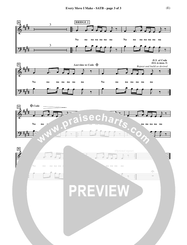 Every Move I Make Sheet Music PDF (David Ruis) - PraiseCharts