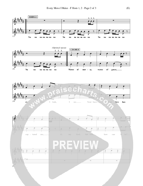 Every Move I Make French Horn 1/2 (David Ruis)