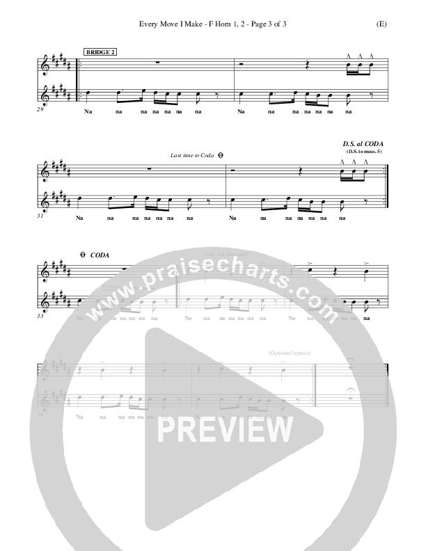 Every Move I Make French Horn 1/2 (David Ruis)