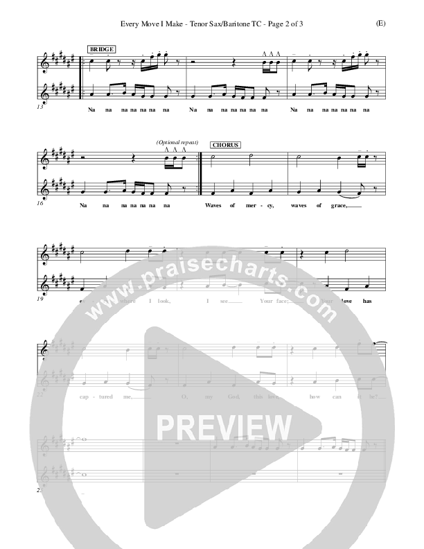 Every Move I Make Tenor Sax 2 (David Ruis)