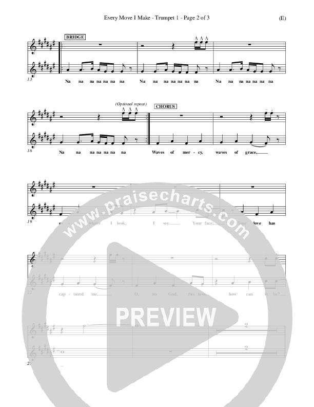 Every Move I Make Trumpet 1 (David Ruis)