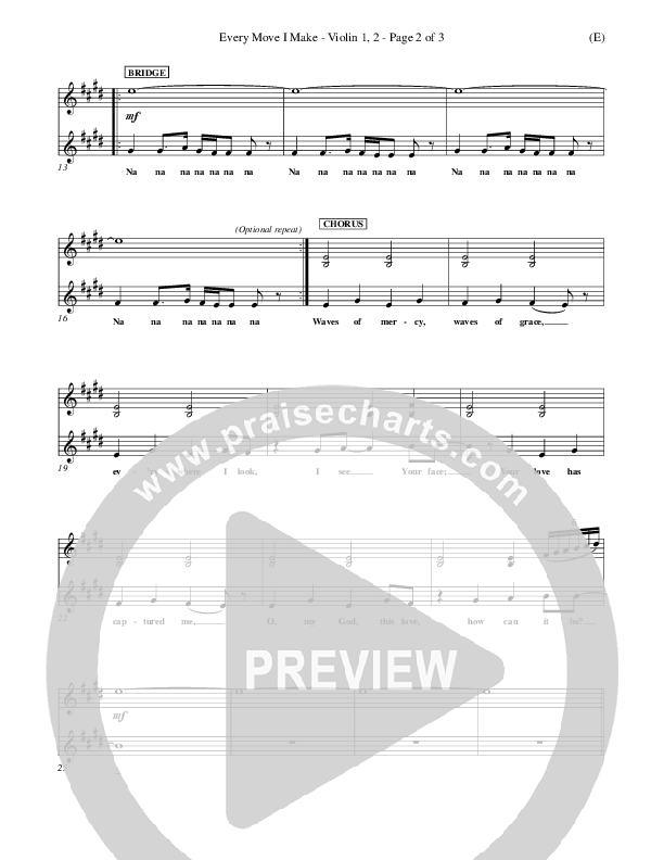 Every Move I Make Violin 1/2 (David Ruis)