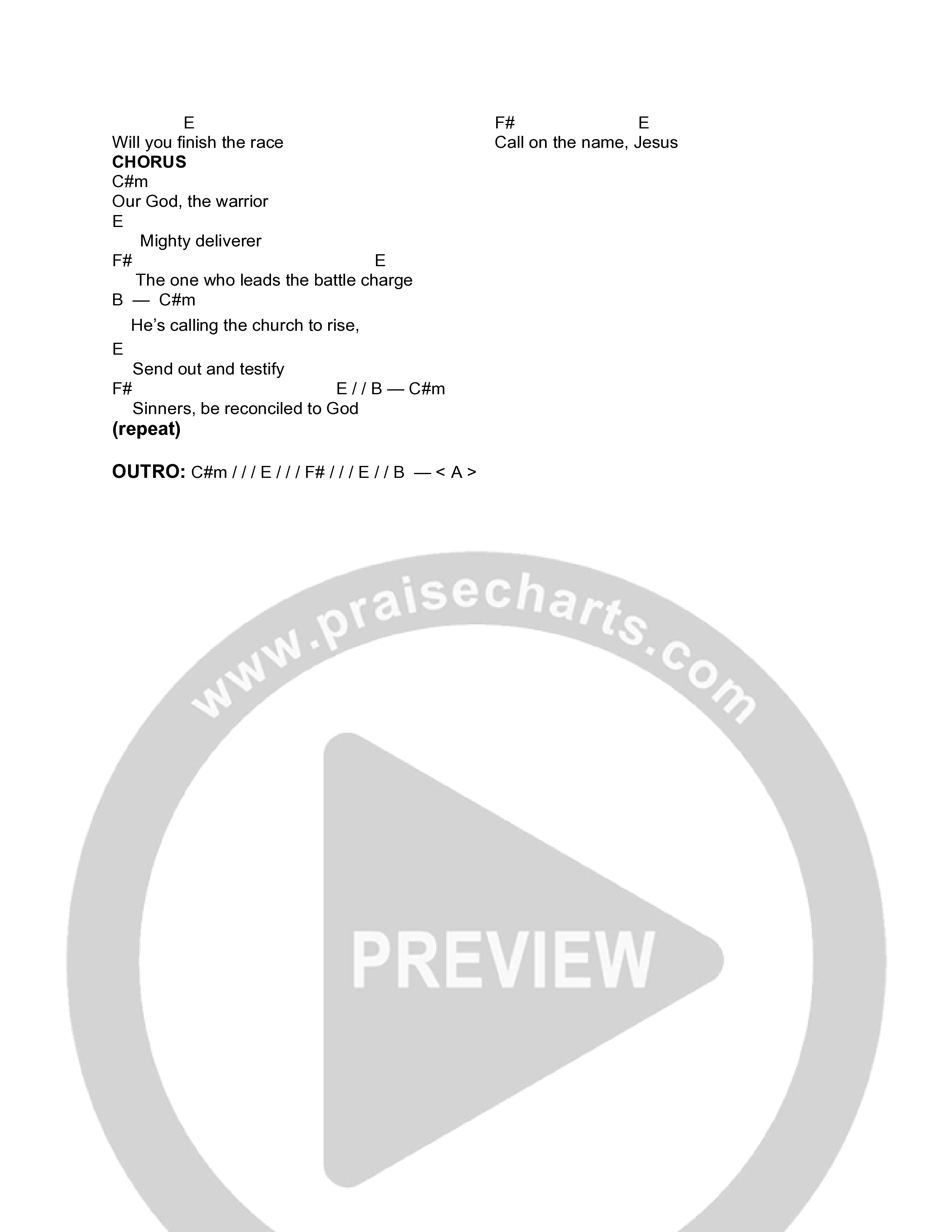 Hold The Line (Live) Chord Chart (Journey Worship Co)