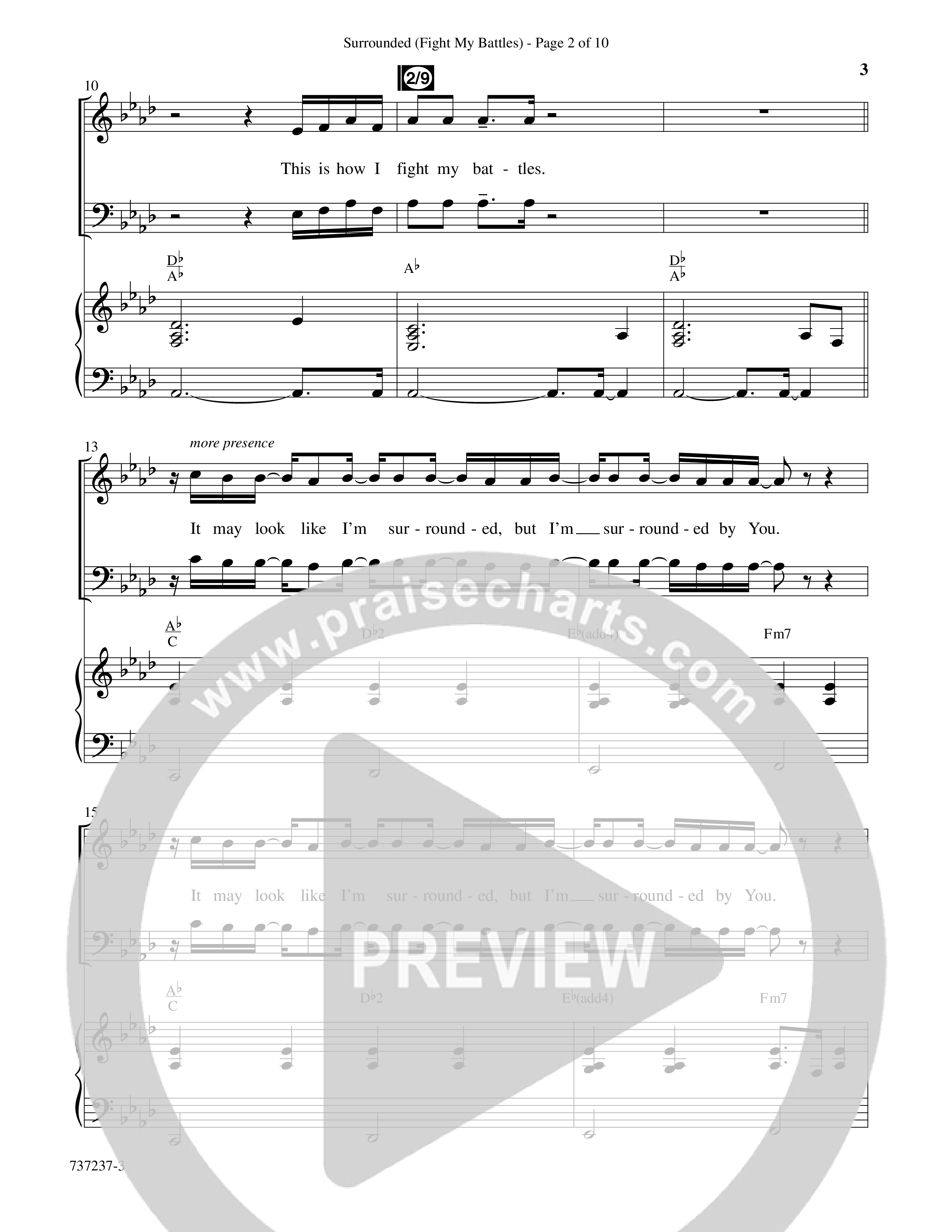 Surrounded (Fight My Battles) (with Whom Shall I Fear (God Of Angel Armies)) (Choral Anthem SATB) Anthem (SATB/Piano) (Word Music Choral / Arr. Cliff Duren)