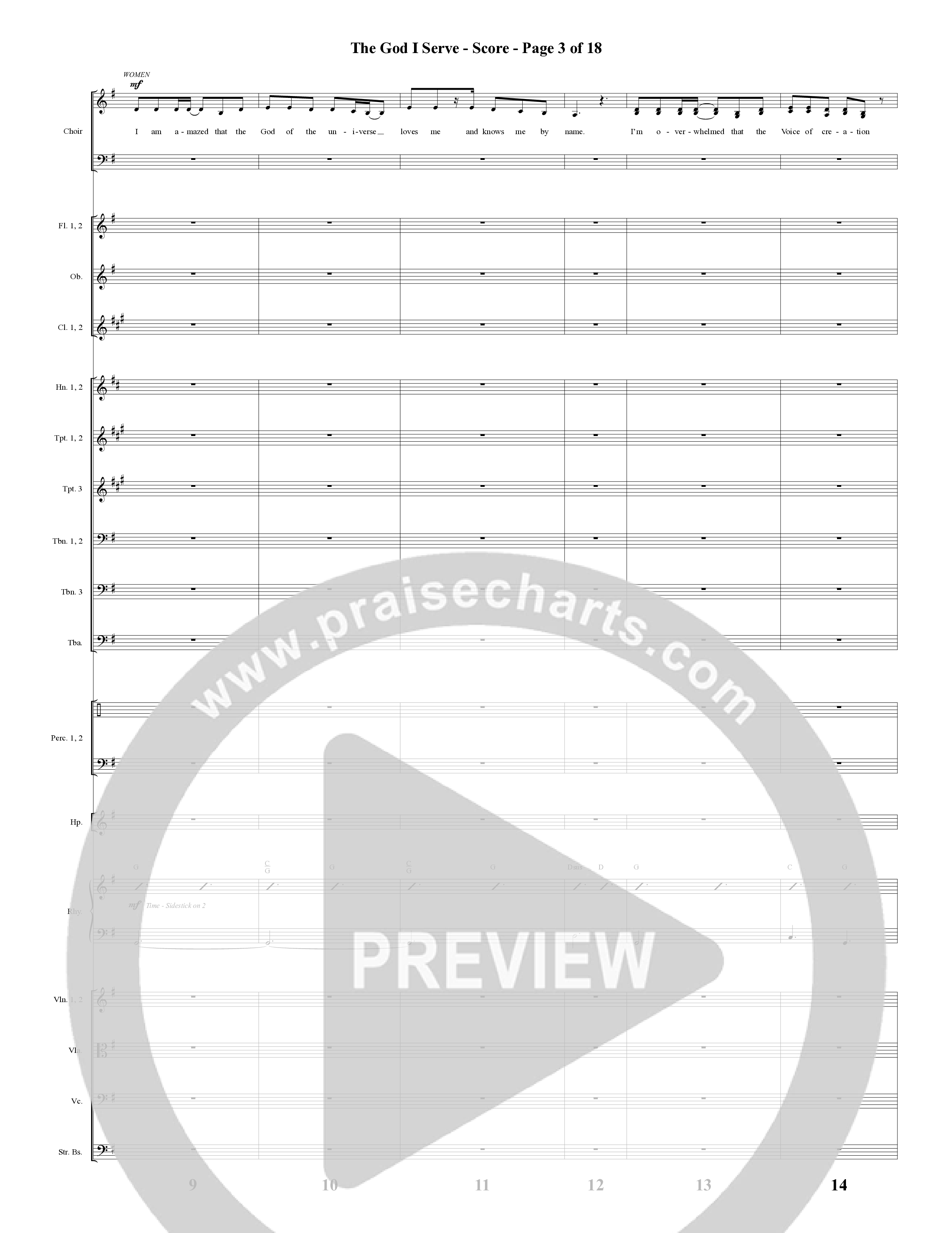 The God I Serve (Choral Anthem SATB) Conductor's Score (Word Music Choral / Arr. Marty Hamby)