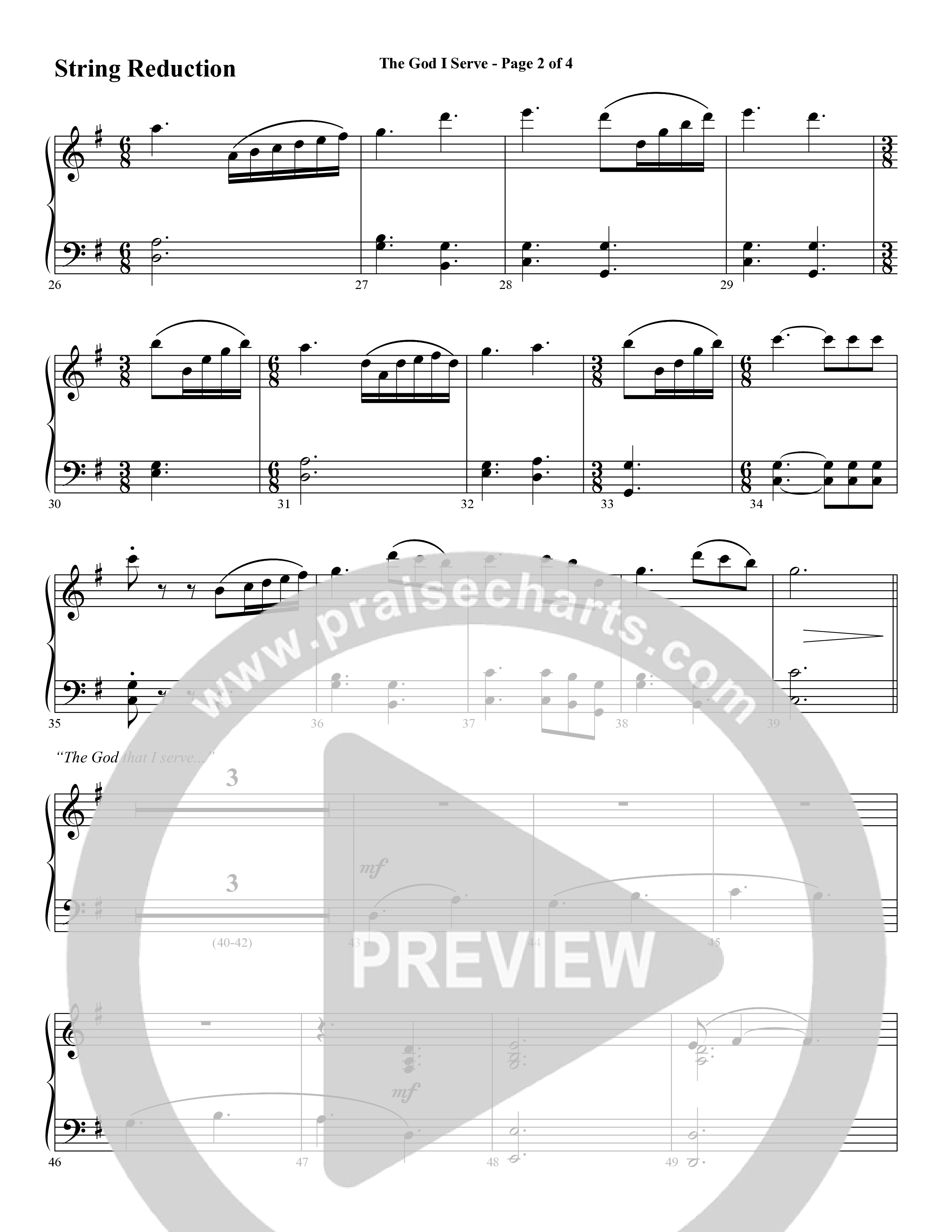 The God I Serve (Choral Anthem SATB) String Reduction (Word Music Choral / Arr. Marty Hamby)