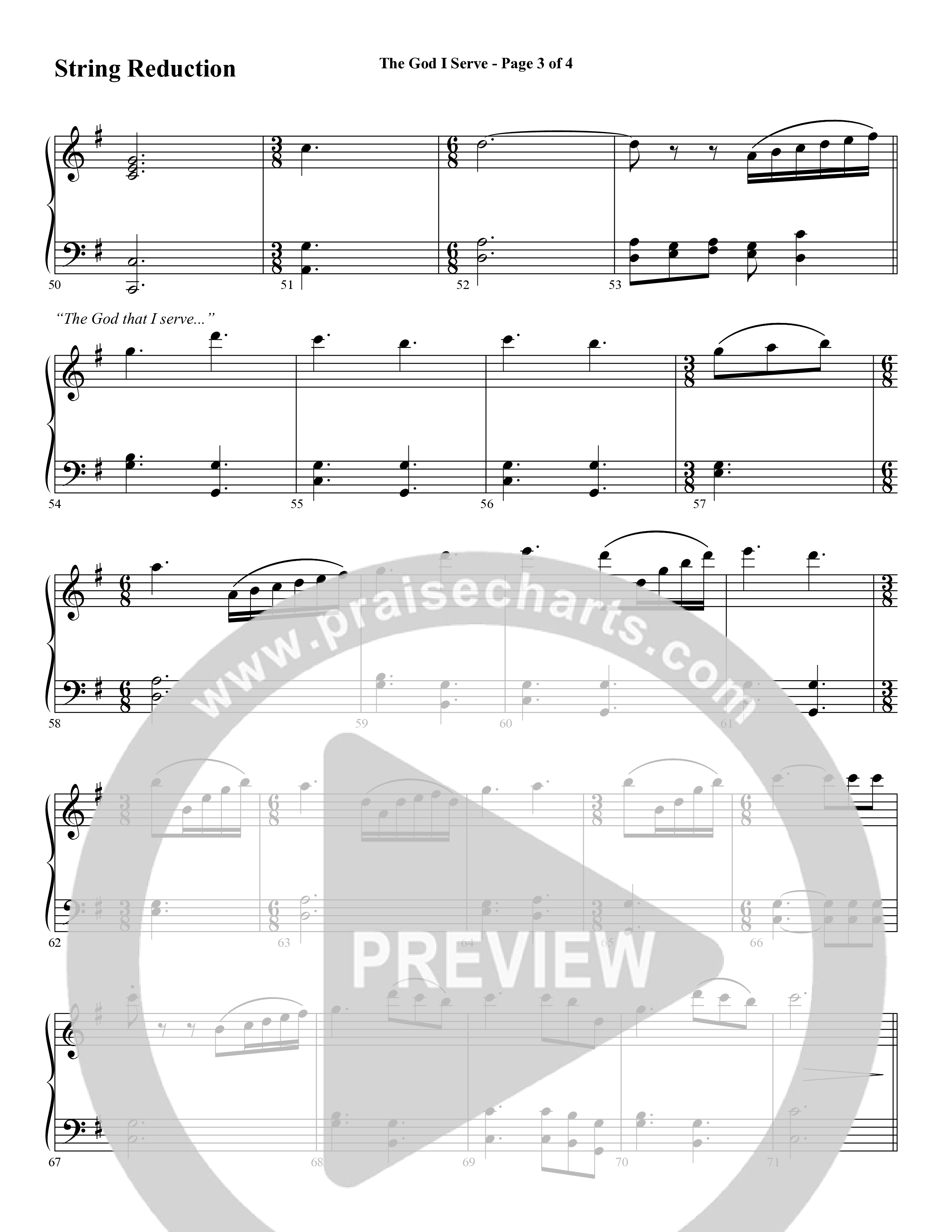 The God I Serve (Choral Anthem SATB) String Reduction (Word Music Choral / Arr. Marty Hamby)
