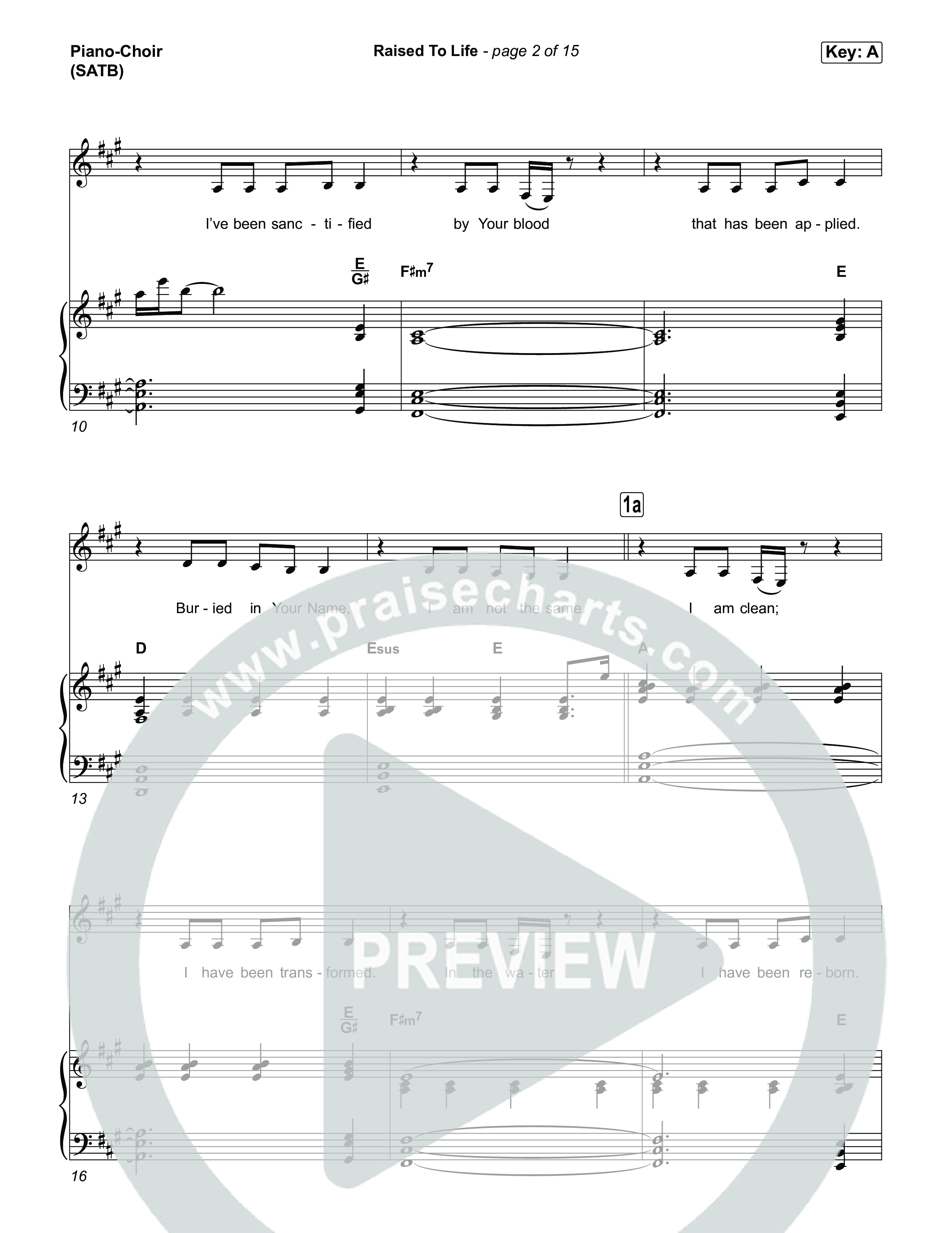 Raised To Life Piano/Vocal Pack (Taylor Fish)