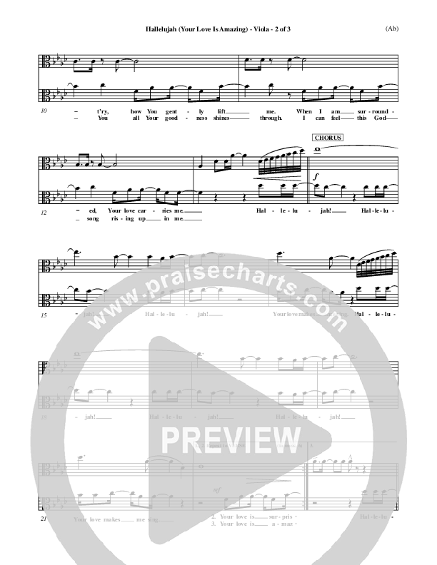 Hallelujah (Your Love Is Amazing) Viola (Brian Doerksen)