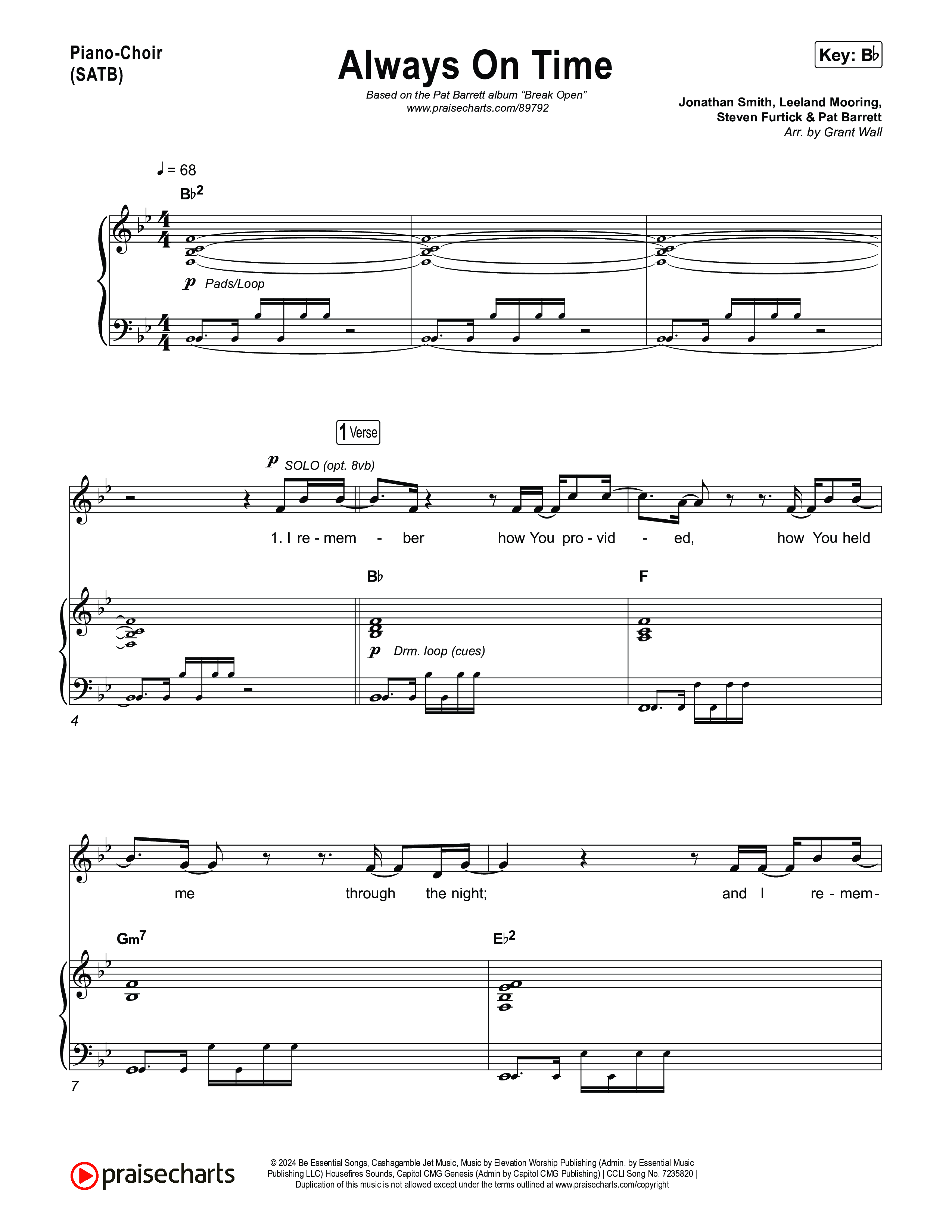 Always On Time (Break Open) Piano/Vocal Pack (Pat Barrett)