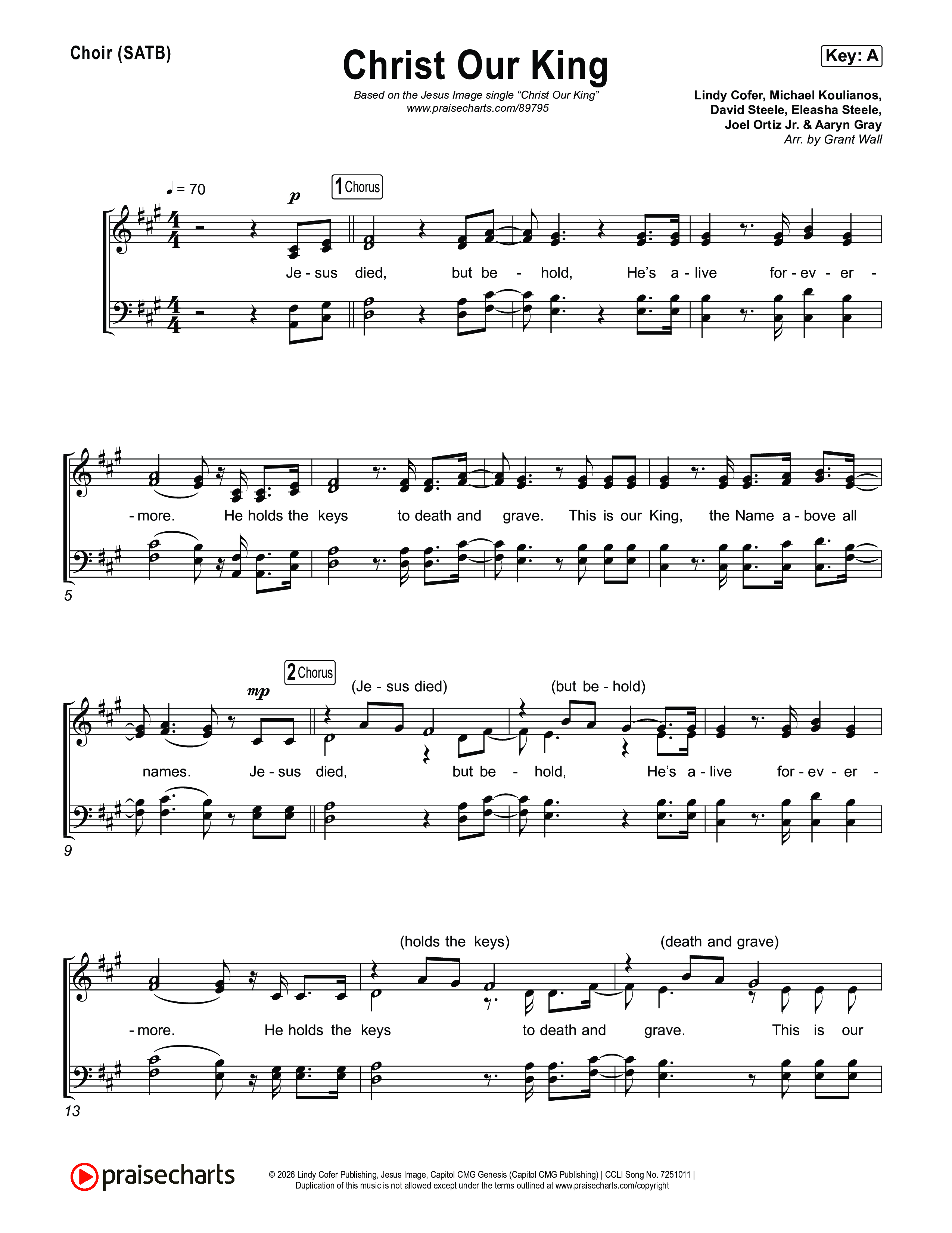 Christ Our King Choir Sheet (SATB) (Jesus Image)
