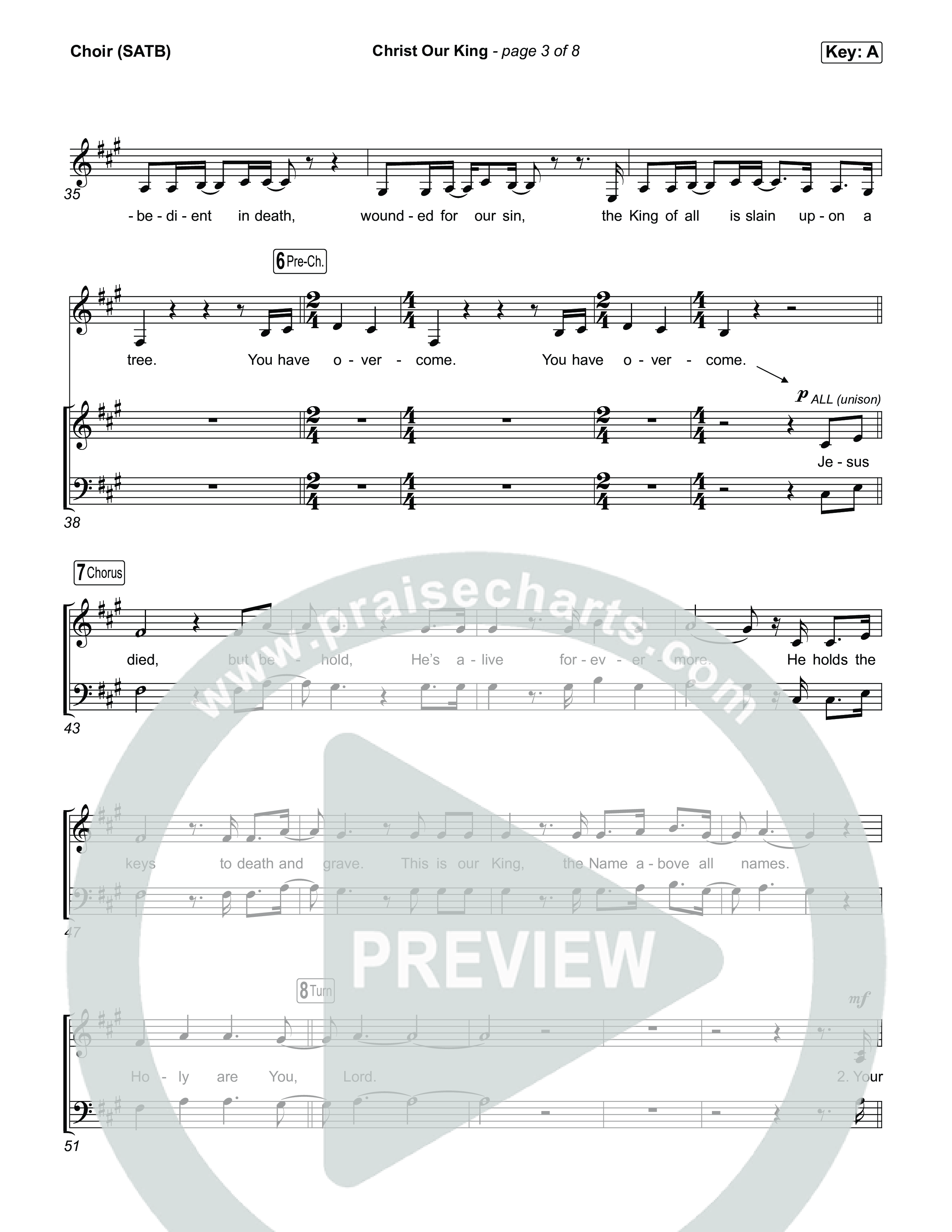 Christ Our King Choir Sheet (SATB) (Jesus Image)