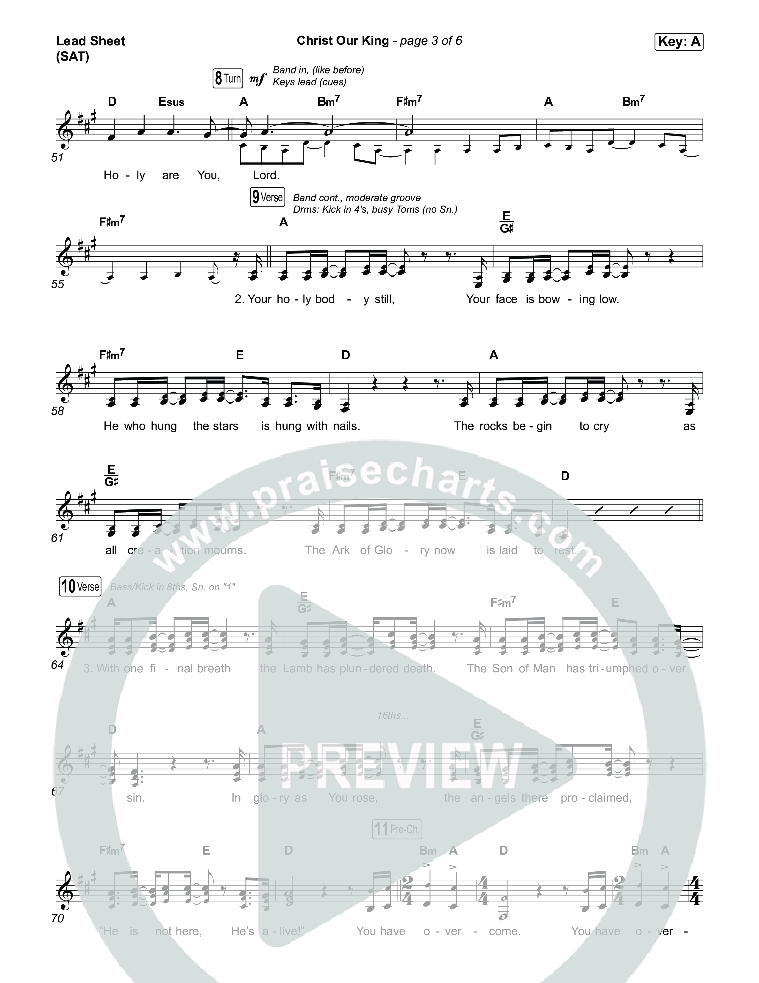 Christ Our King Lead Sheet (SAT) (Jesus Image)