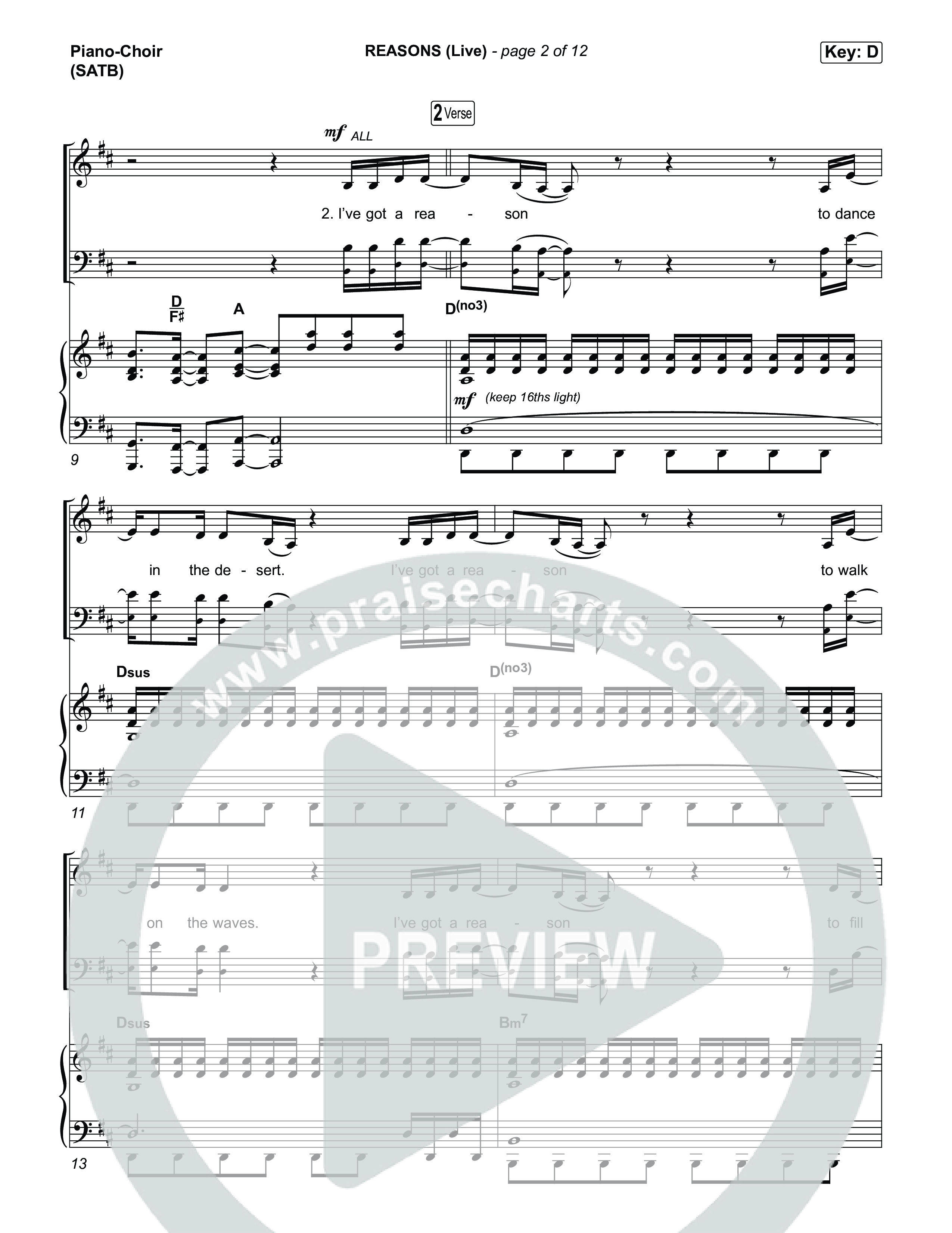 REASONS (Live) Piano/Vocal Pack (The Belonging Co / Mitch Wong)