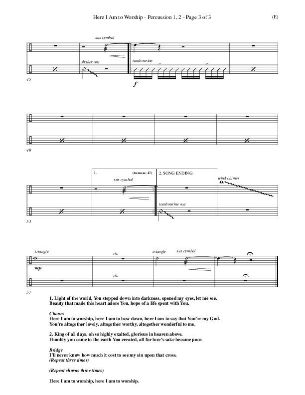 Here I Am To Worship Synth (Tim Hughes)