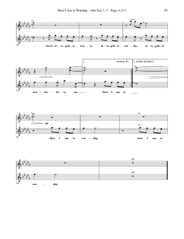 Here I Am To Worship Tenor Sax 2 (Tim Hughes)