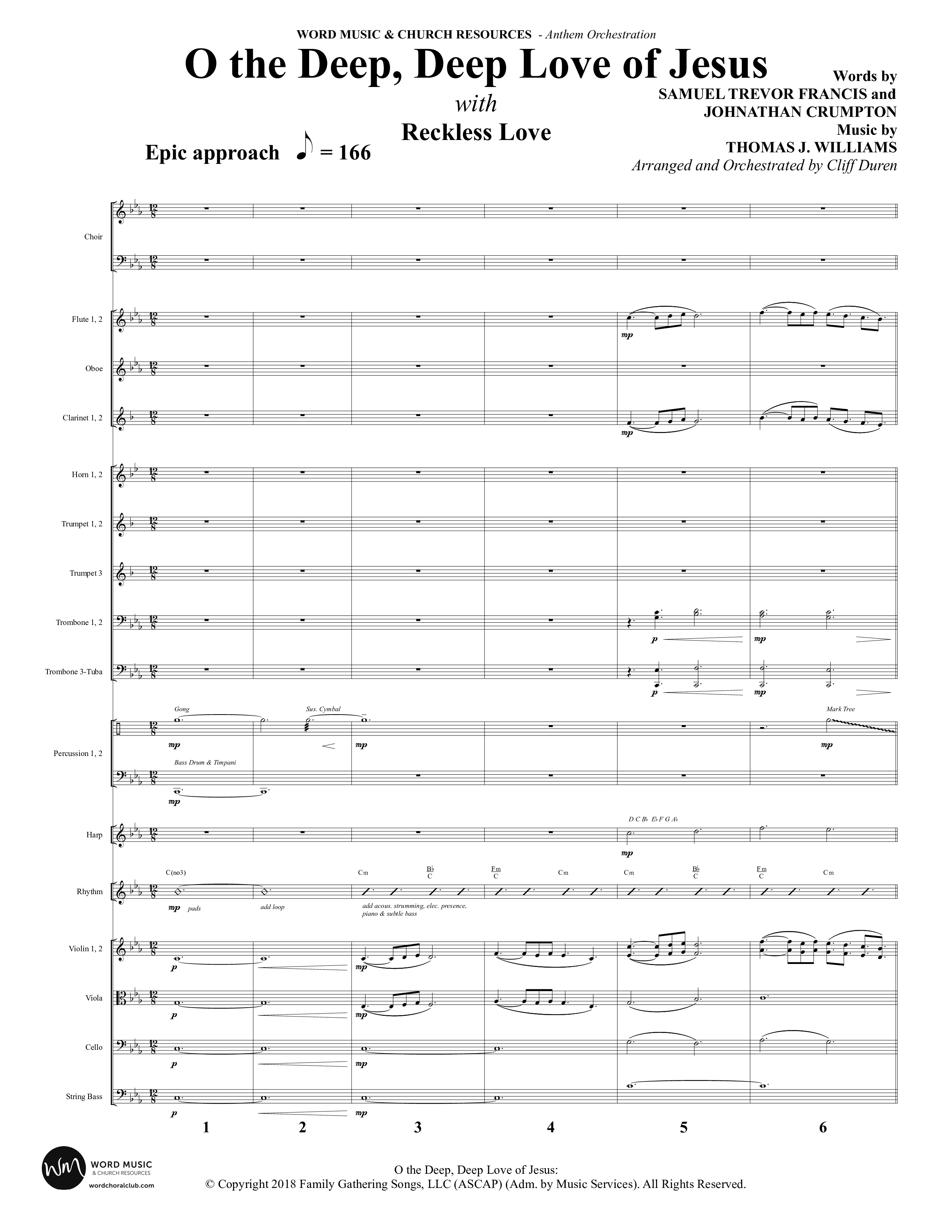 O the Deep Deep Love of Jesus (Choral Anthem SATB) Conductor's Score (Word Music Choral / Arr. Cliff Duren)