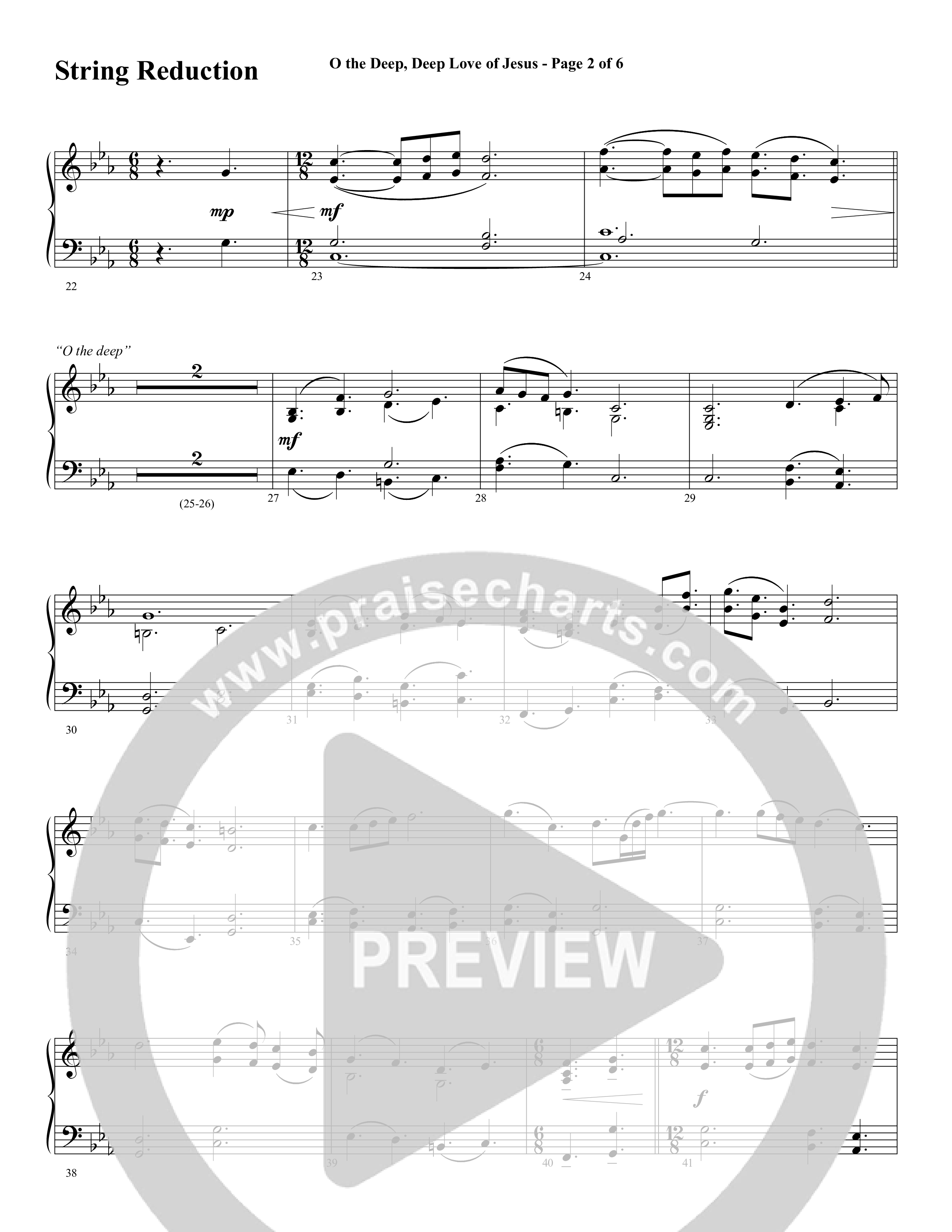 O the Deep Deep Love of Jesus (Choral Anthem SATB) String Reduction (Word Music Choral / Arr. Cliff Duren)