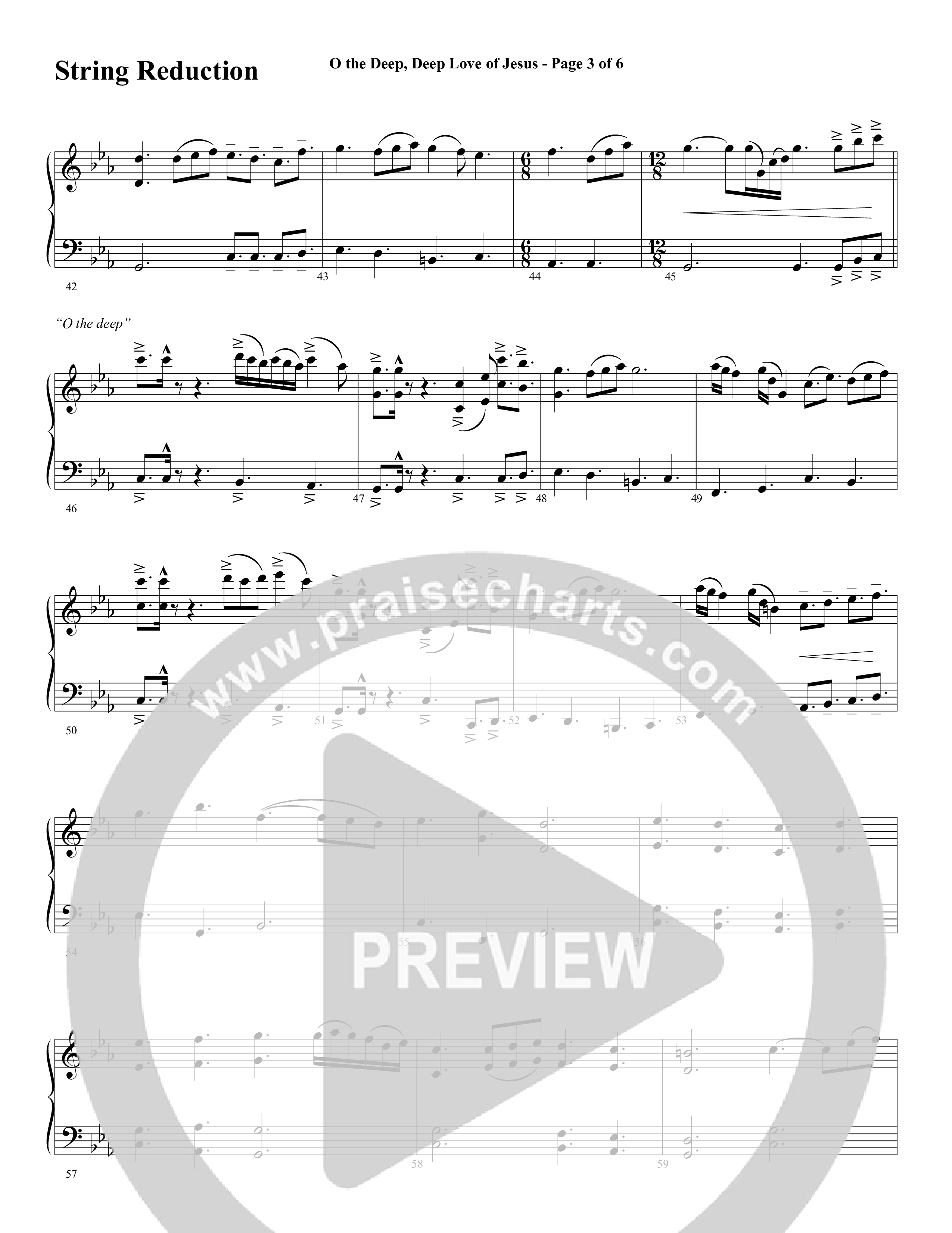 O the Deep Deep Love of Jesus (Choral Anthem SATB) String Reduction (Word Music Choral / Arr. Cliff Duren)