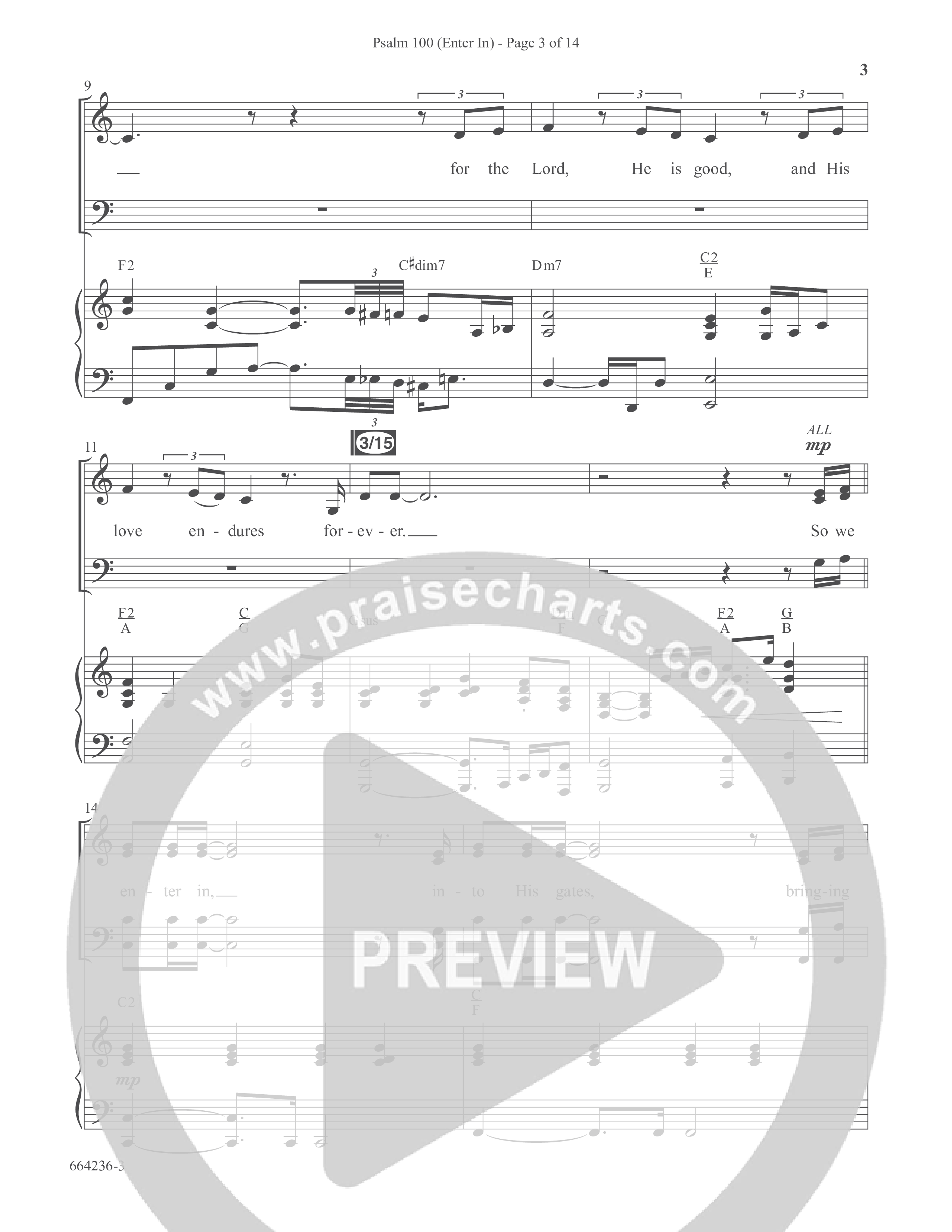 Psalm 100 (Enter In) (Choral Anthem SATB) Anthem (SATB/Piano) (Word Music Choral / Arr. David Wise / Orch. David Shipps)