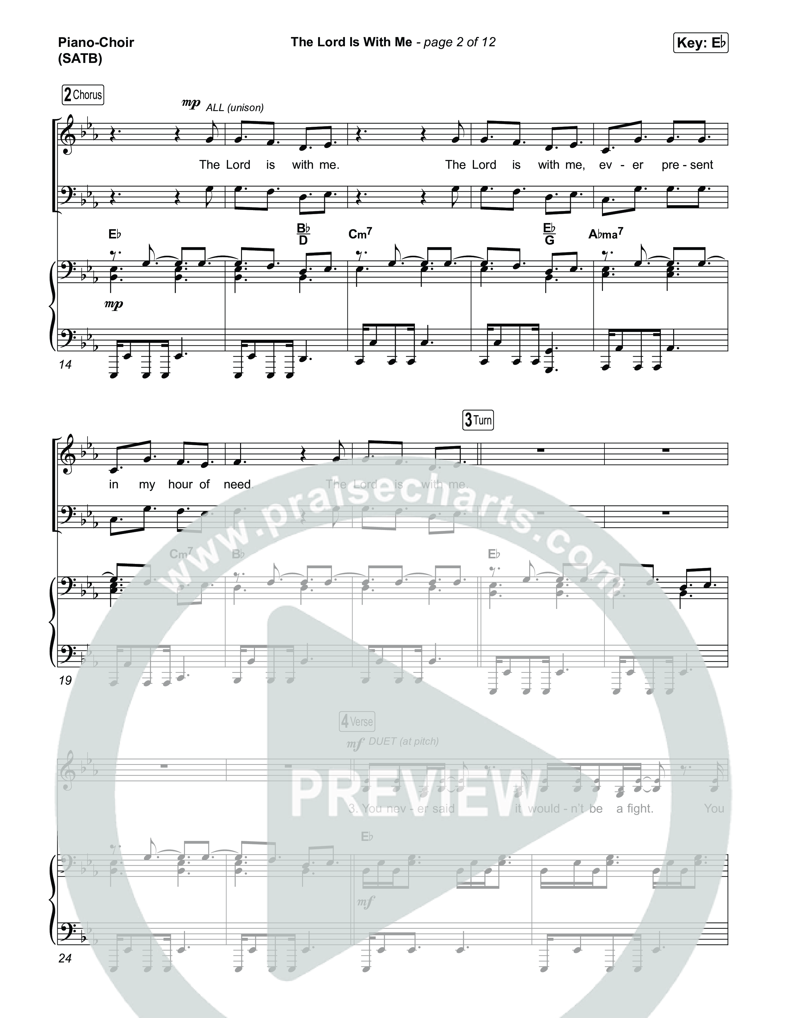 The Lord Is With Me Piano/Vocal Pack (Red Rocks Worship / Chris Brown)