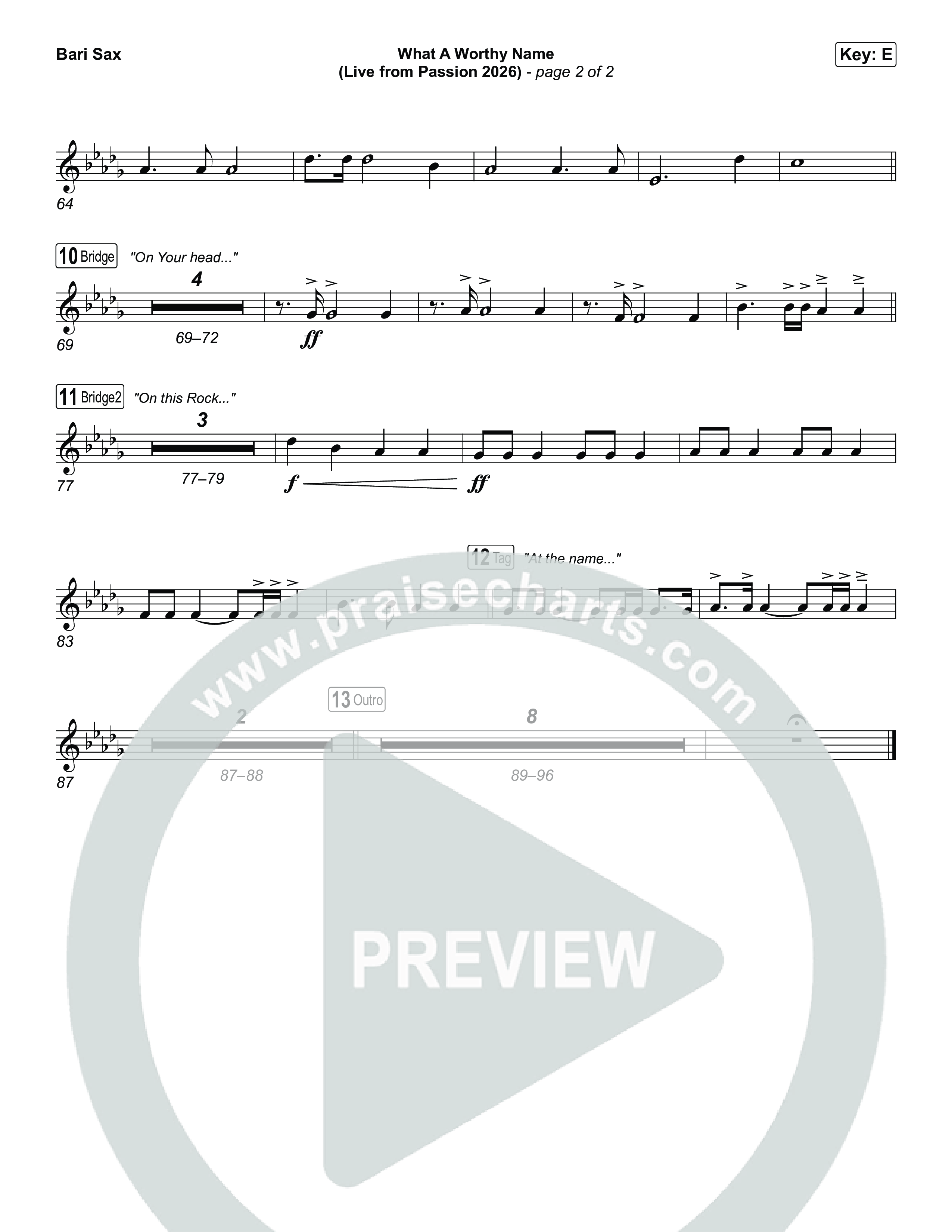 What A Worthy Name (Live From Passion 2026) Bari Sax (Passion / Chidima)