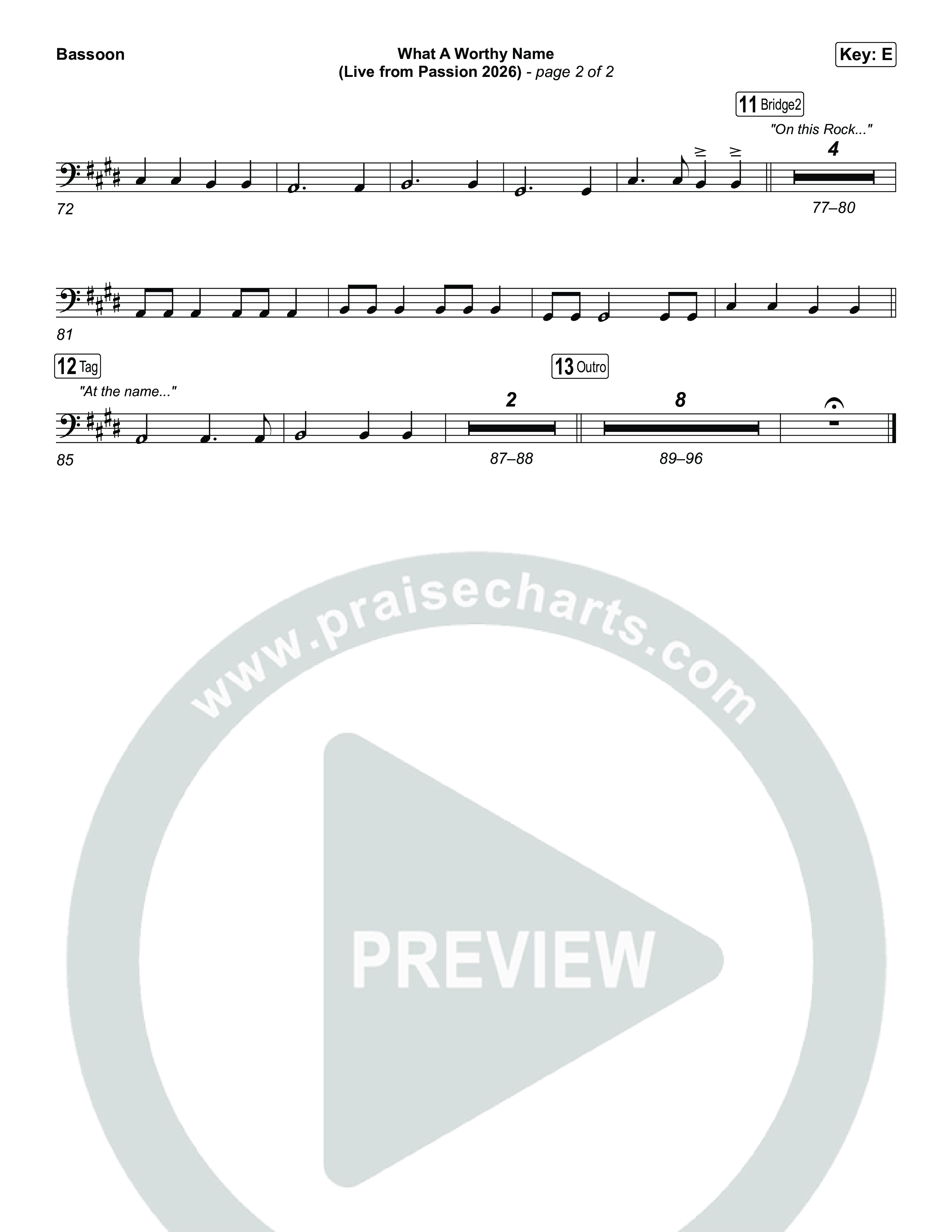 What A Worthy Name (Live From Passion 2026) Bassoon (Passion / Chidima)