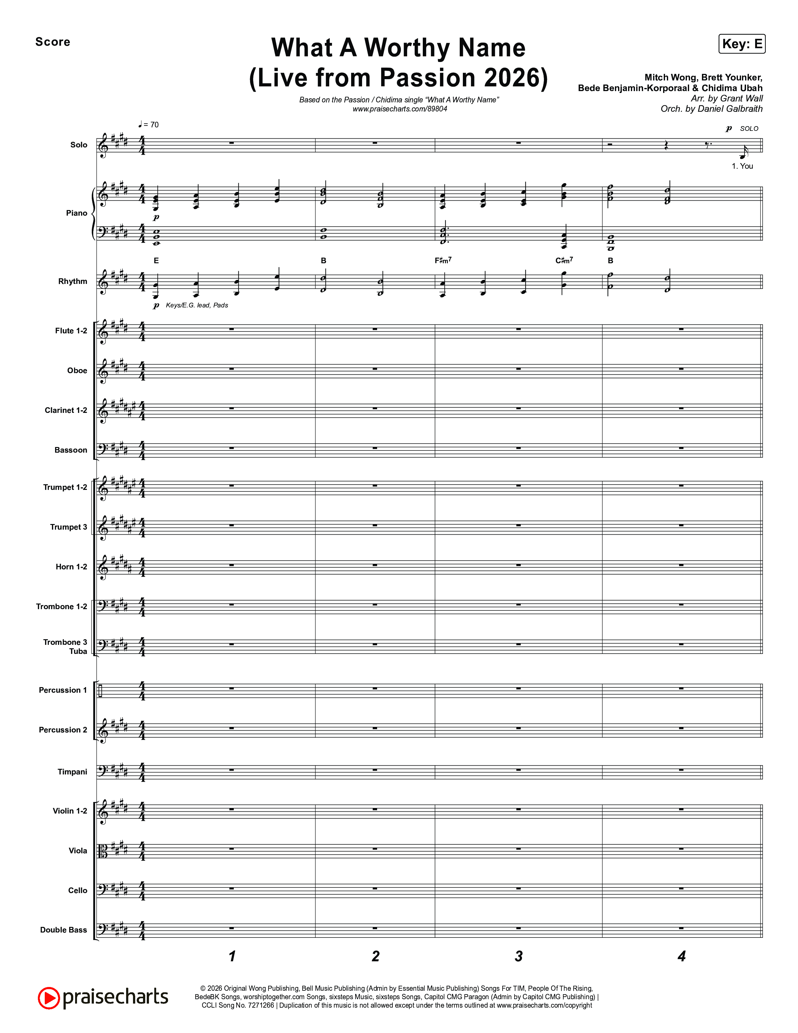 What A Worthy Name (Live From Passion 2026) Orchestration (Passion / Chidima)