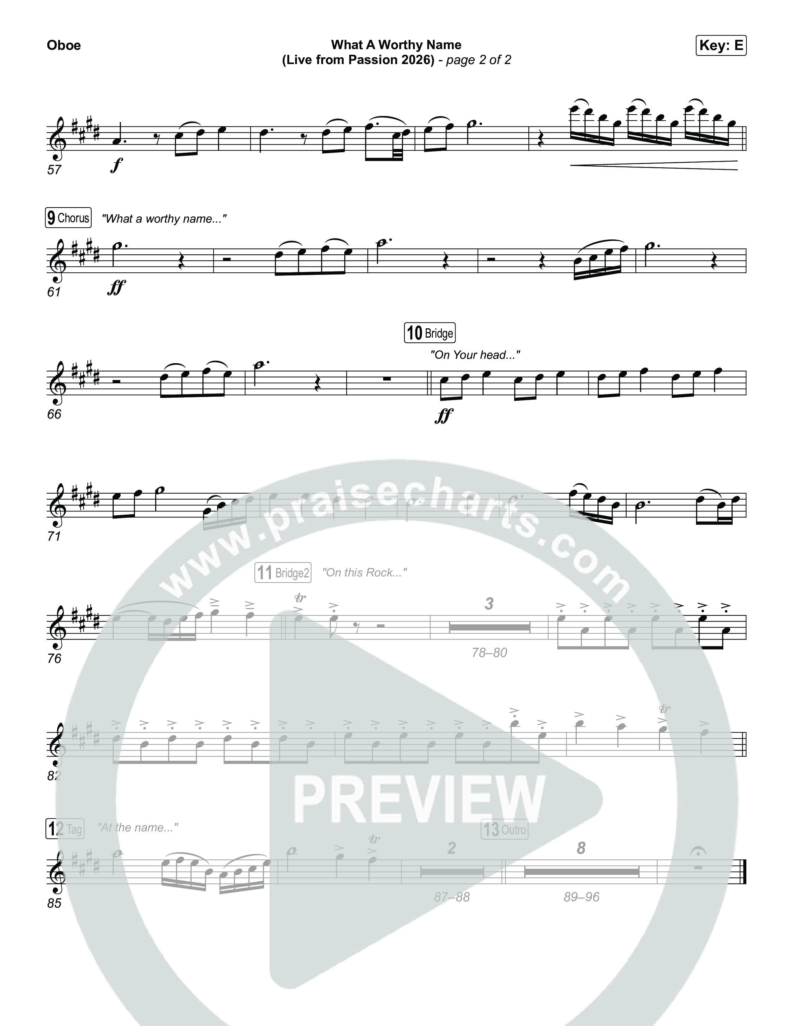 What A Worthy Name (Live From Passion 2026) Oboe (Passion / Chidima)