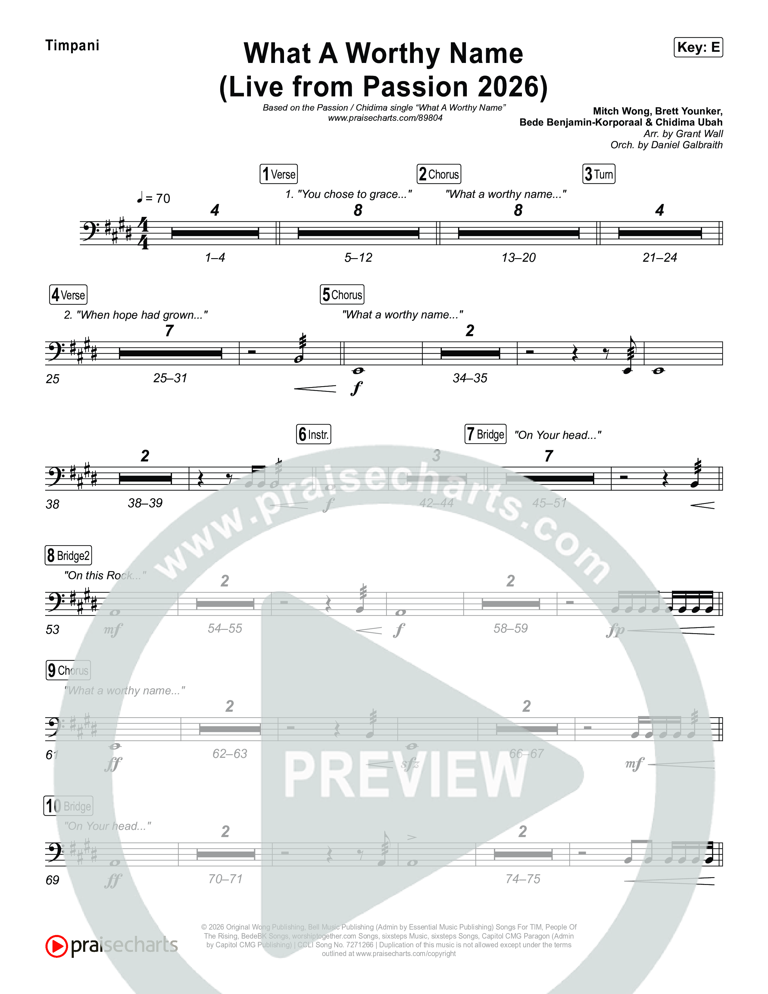 What A Worthy Name (Live From Passion 2026) Timpani (Passion / Chidima)