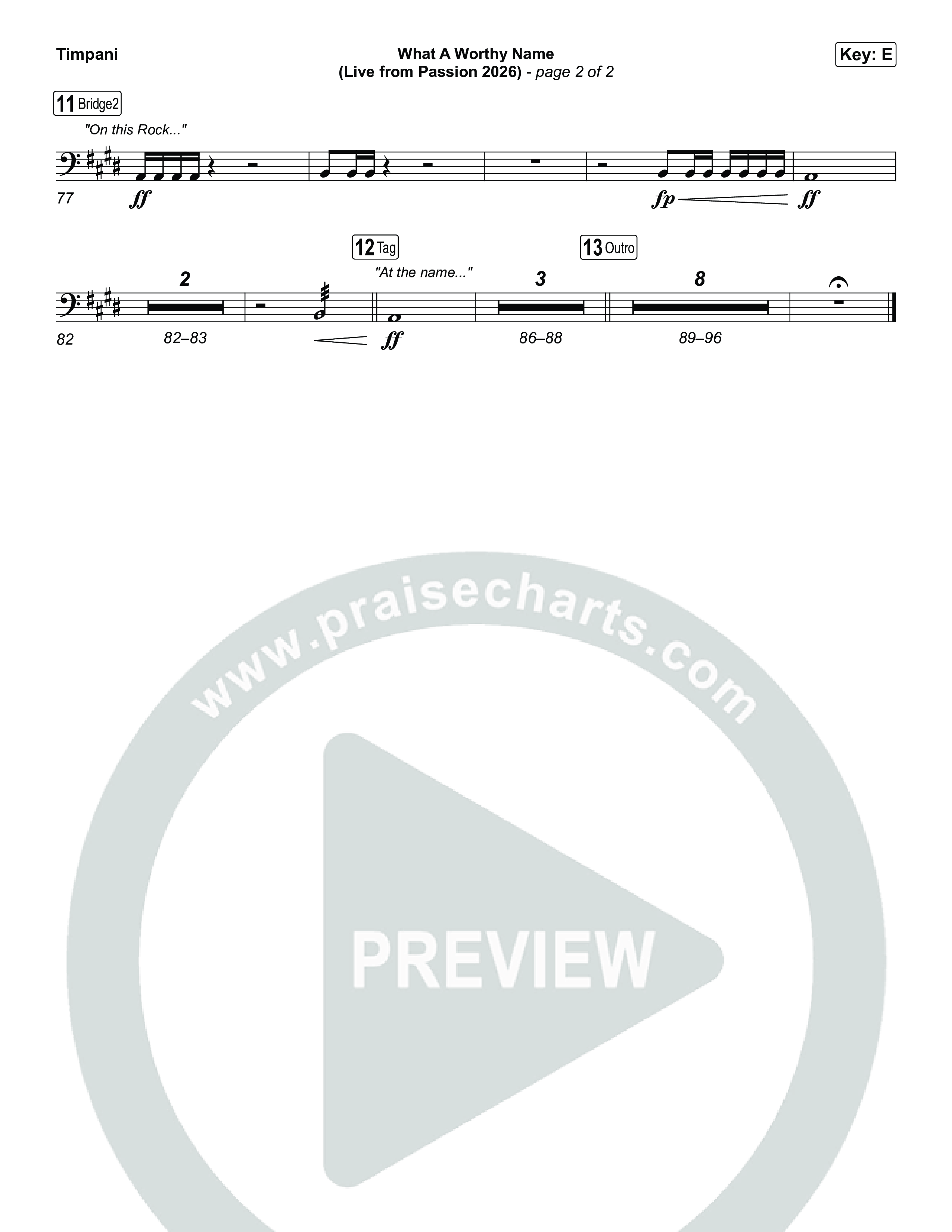 What A Worthy Name (Live From Passion 2026) Timpani (Passion / Chidima)