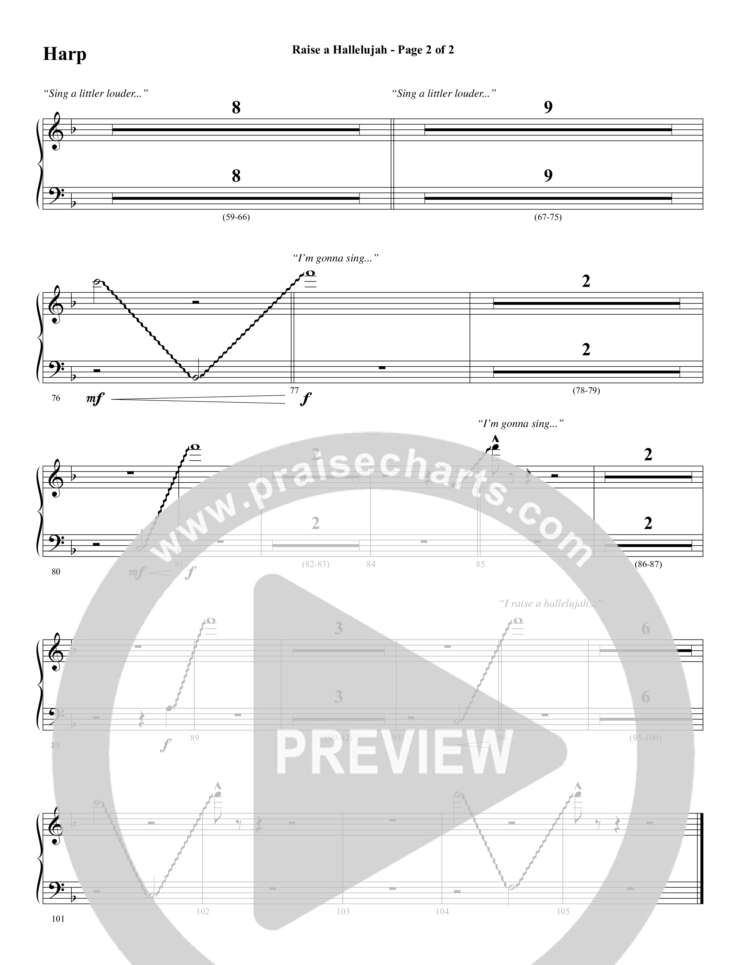 Raise A Hallelujah (Choral Anthem SATB) Harp (Word Music Choral / Arr. Daniel Semsen)