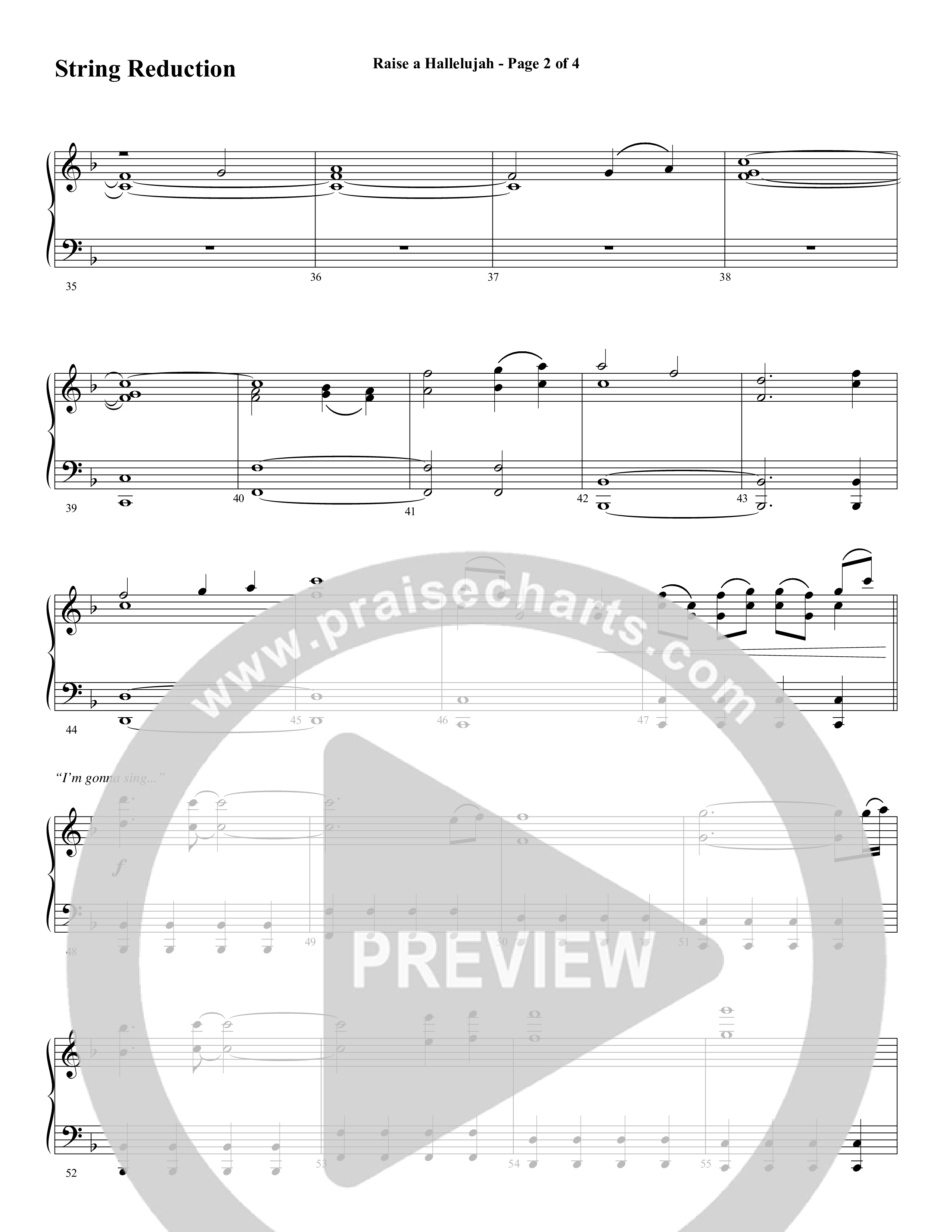 Raise A Hallelujah (Choral Anthem SATB) String Reduction (Word Music Choral / Arr. Daniel Semsen)