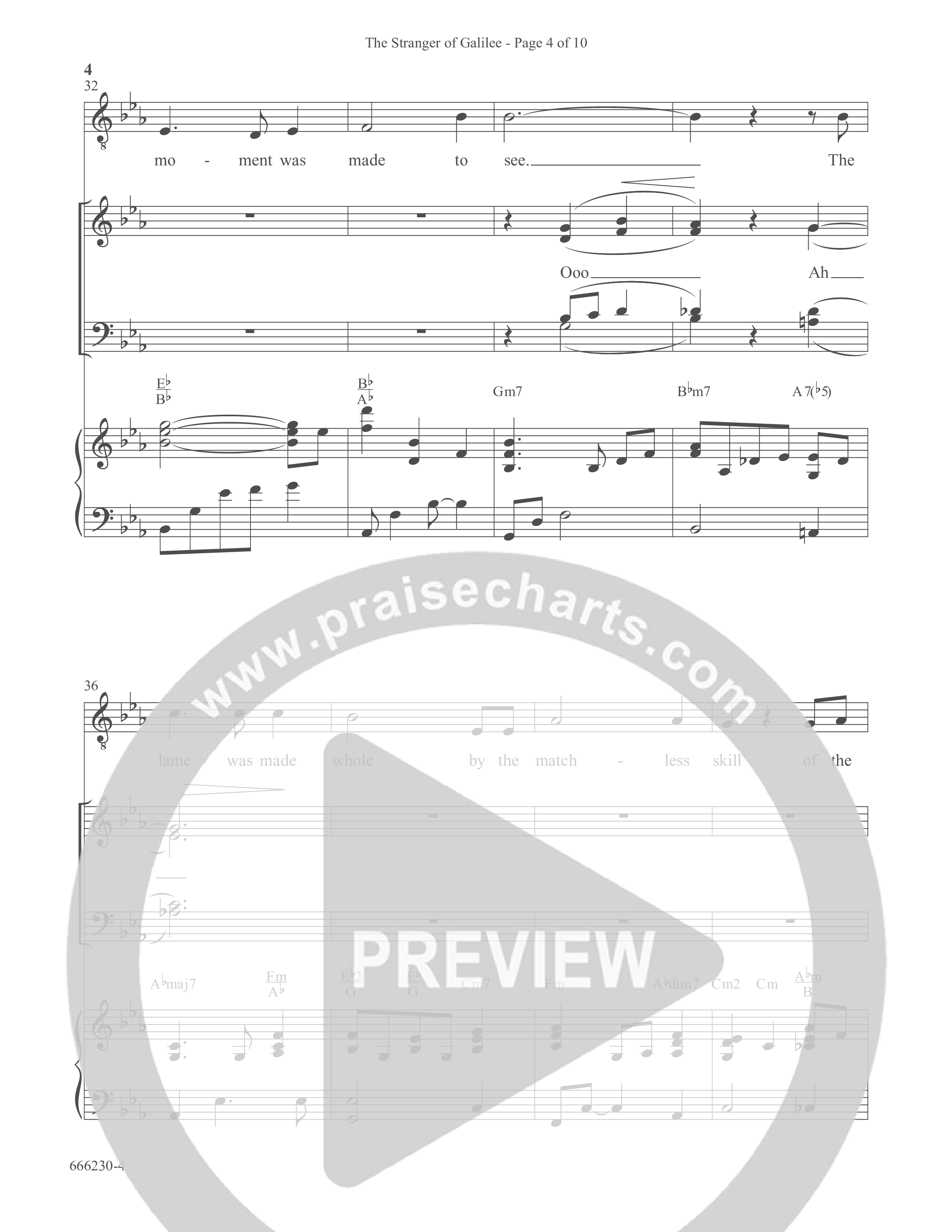 The Stranger Of Galilee (Choral Anthem SATB) Anthem (SATB/Piano) (Word Music Choral / Arr. Tim Paul)