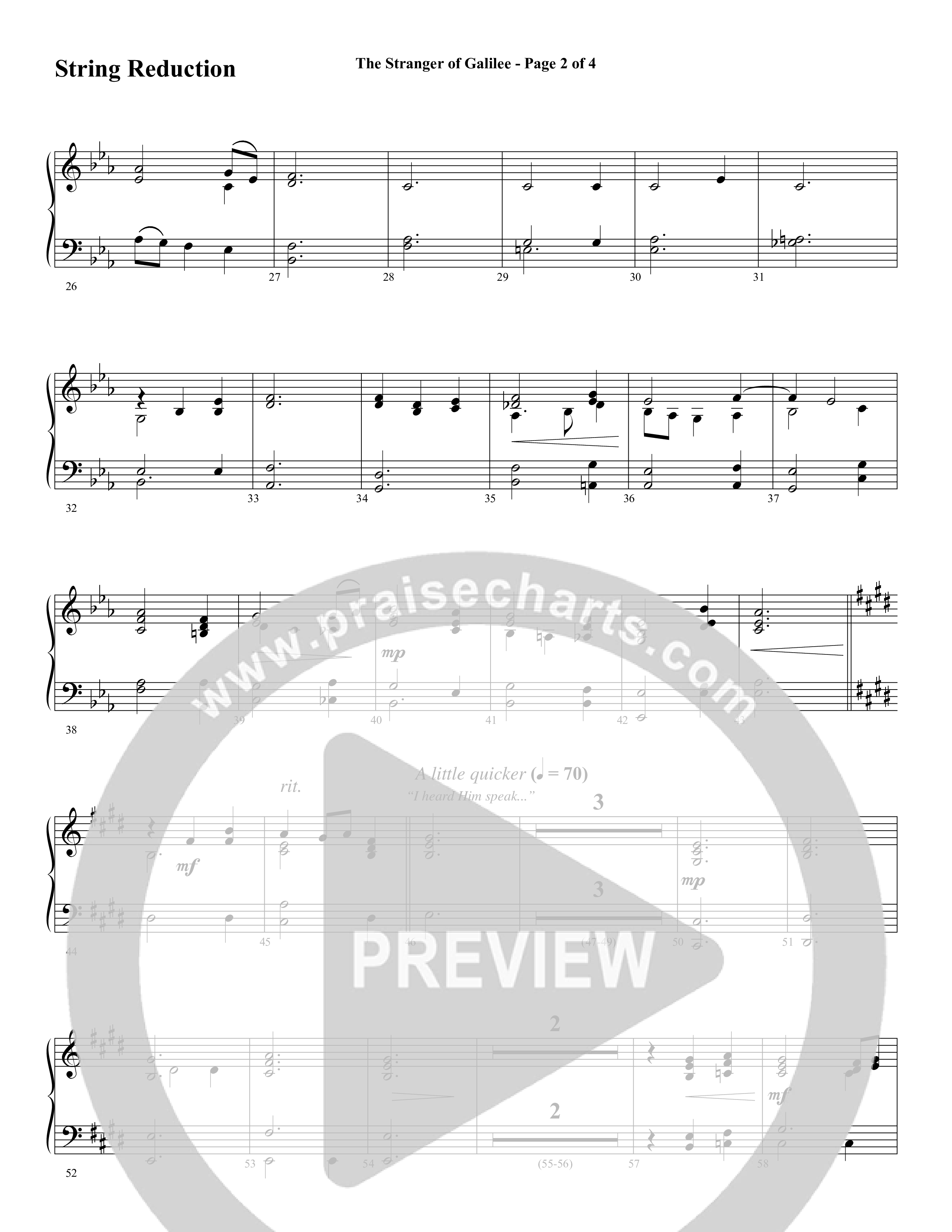 The Stranger Of Galilee (Choral Anthem SATB) String Reduction (Word Music Choral / Arr. Tim Paul)
