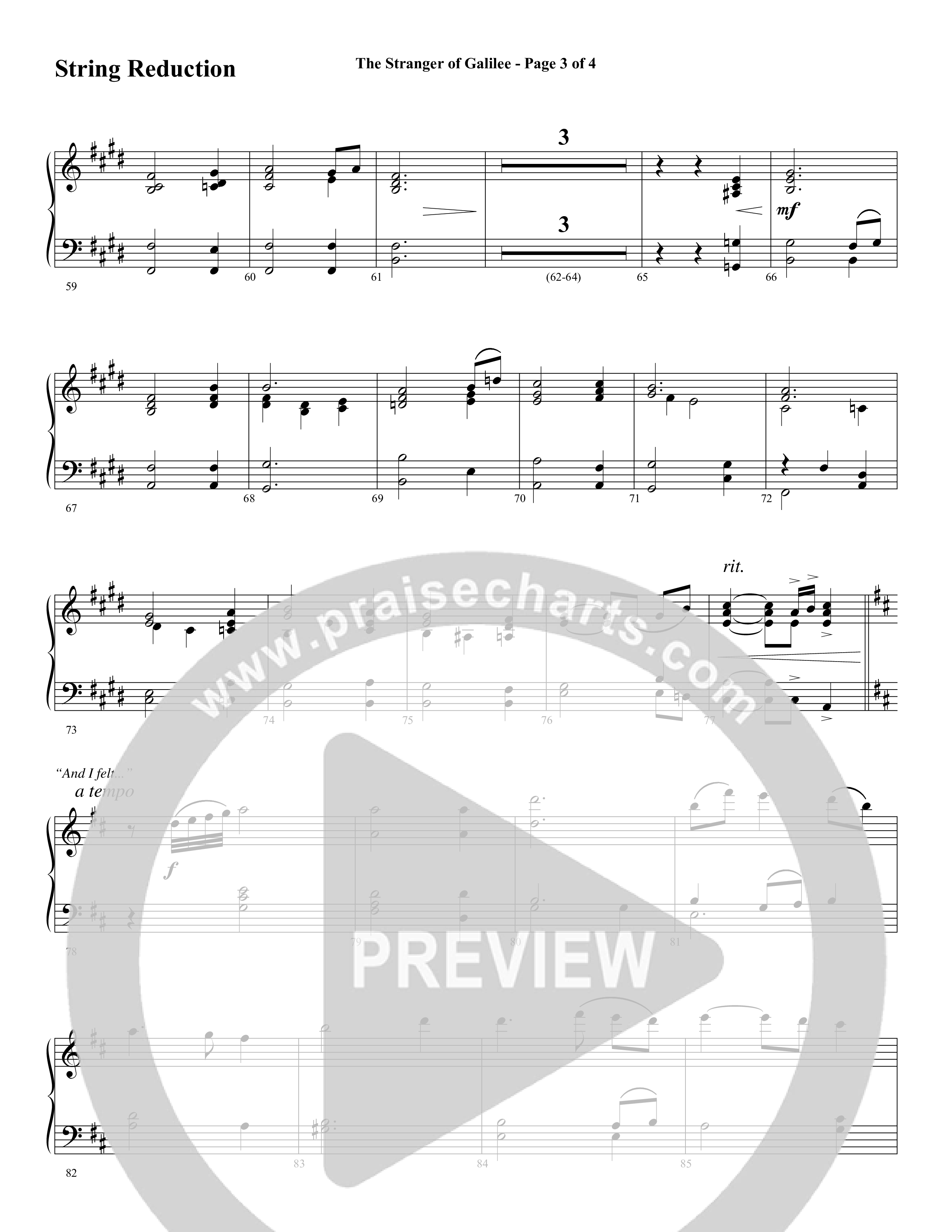 The Stranger Of Galilee (Choral Anthem SATB) String Reduction (Word Music Choral / Arr. Tim Paul)