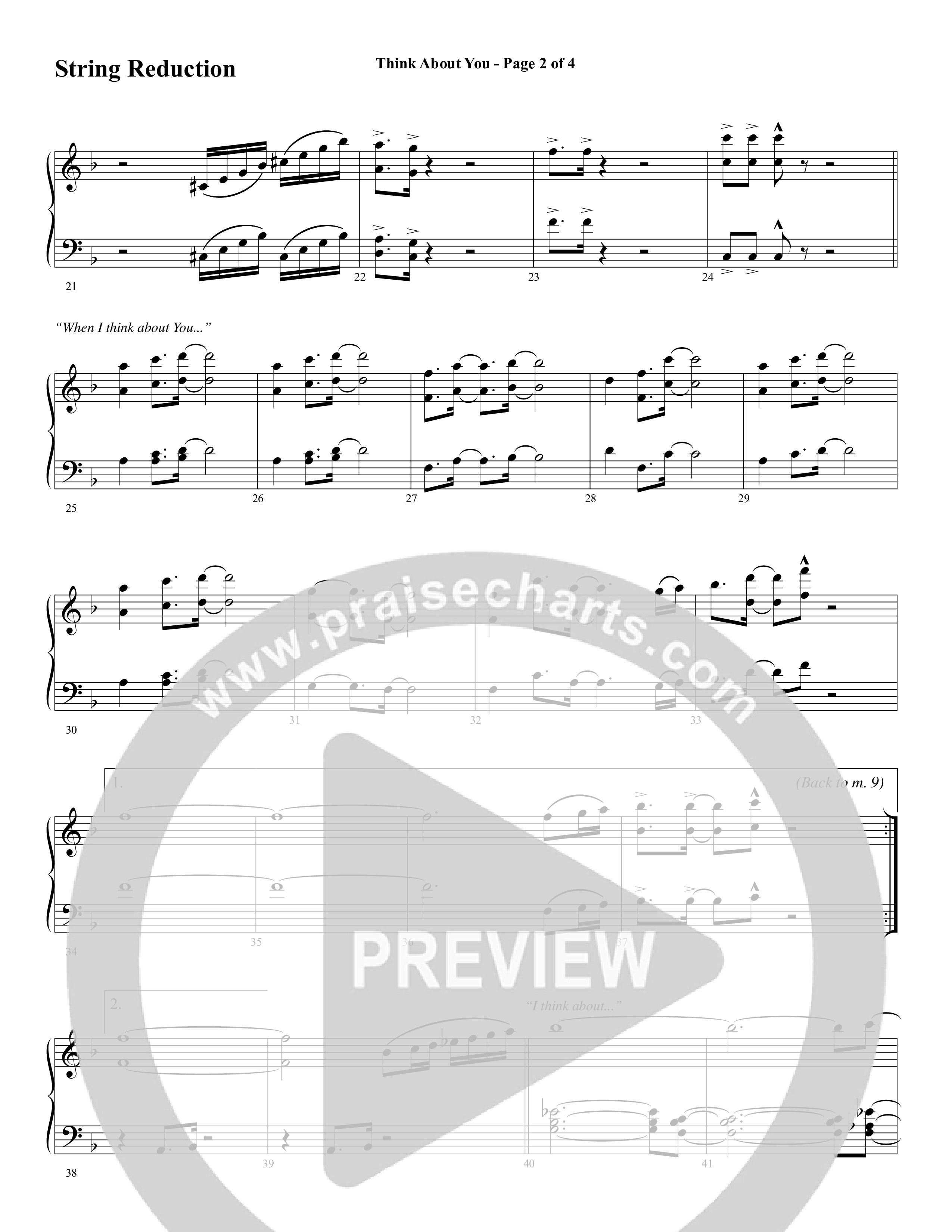 Think About You (Choral Anthem SATB) String Reduction (Word Music Choral / Arr. Bradley Knight)