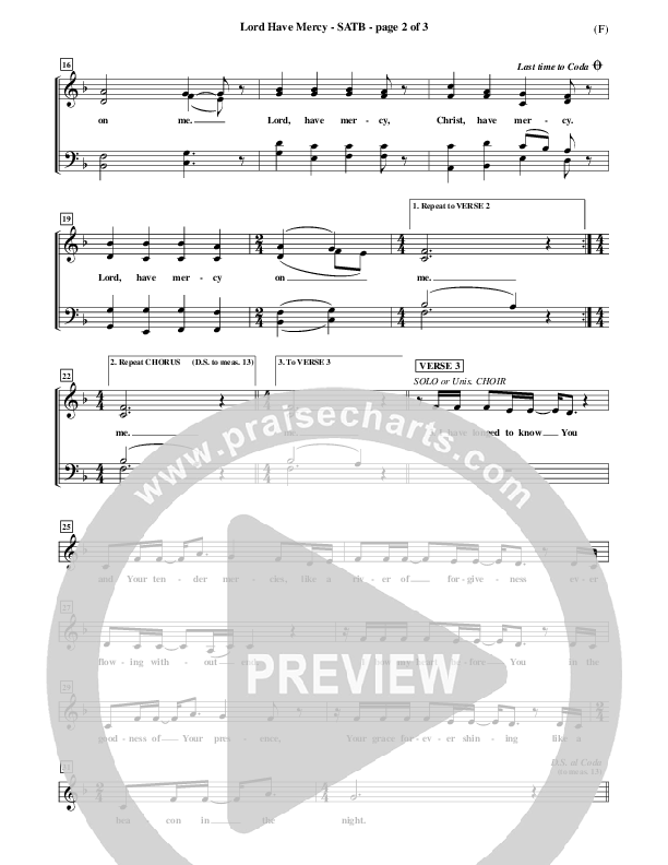 Lord Have Mercy Choir Sheet (SATB) (Steve Merkel)