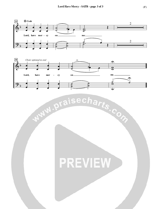 Lord Have Mercy Choir Sheet (SATB) (Steve Merkel)