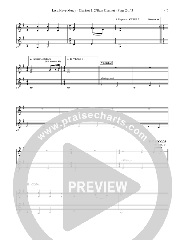 Lord Have Mercy Clarinet 1/2, Bass Clarinet (Steve Merkel)