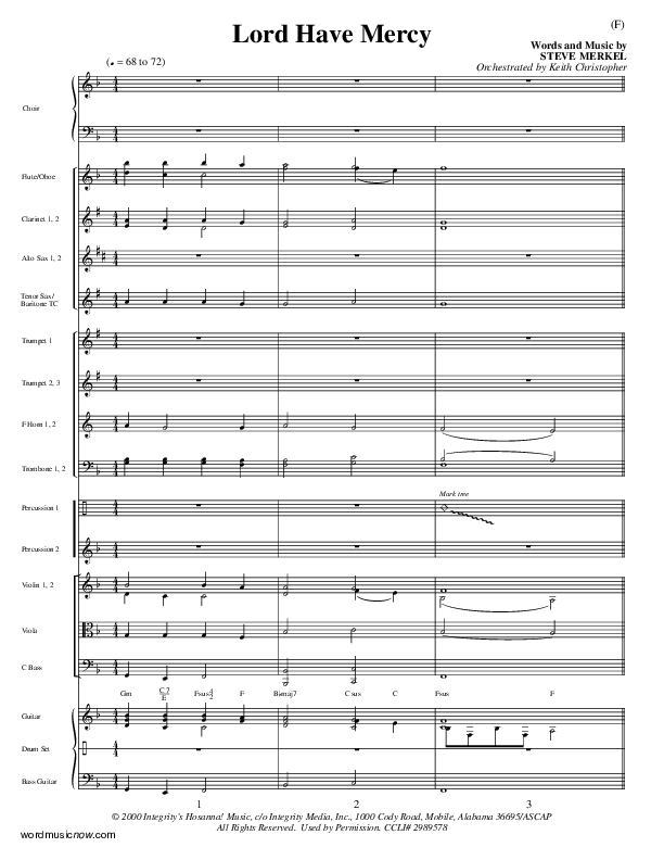 Lord Have Mercy Conductor's Score (Steve Merkel)