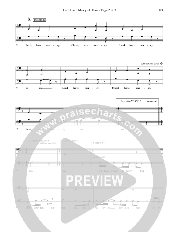 Lord Have Mercy Contrabass (Steve Merkel)