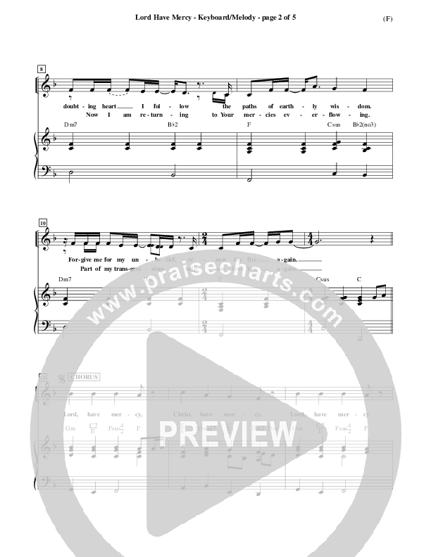 Lord Have Mercy Piano/Vocal (Steve Merkel)