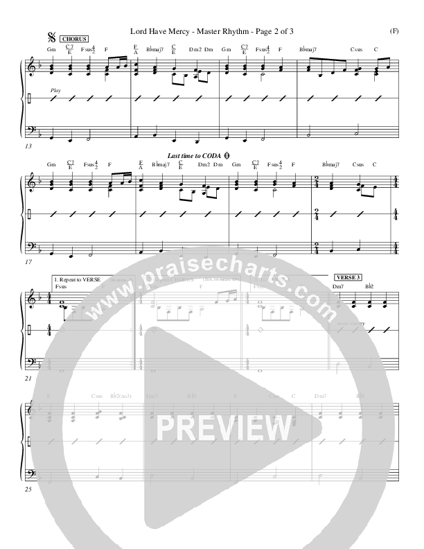 Lord Have Mercy Rhythm Chart (Steve Merkel)