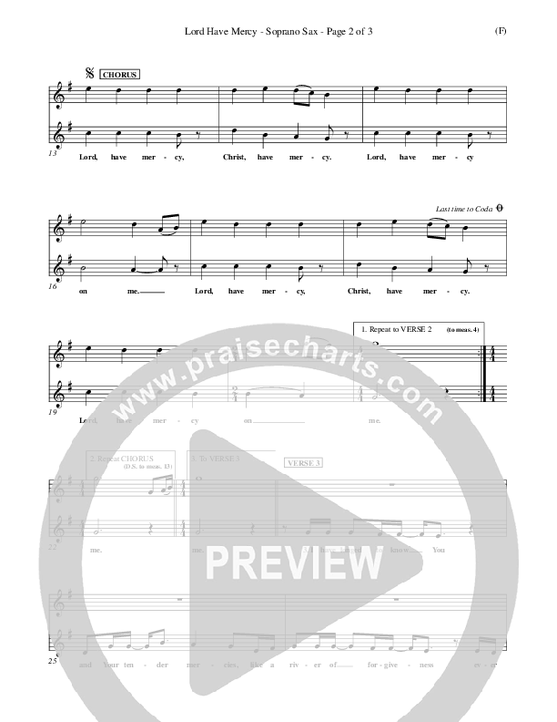 Lord Have Mercy Soprano Sax (Steve Merkel)