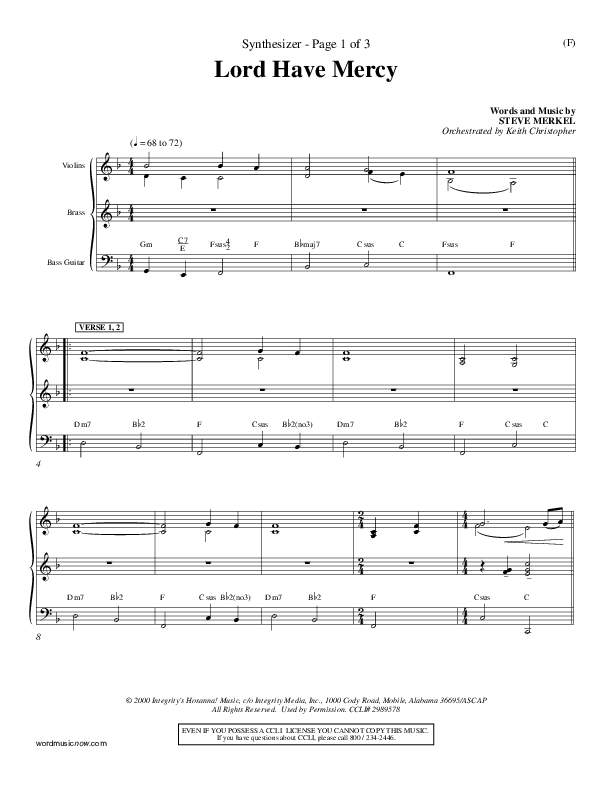 Lord Have Mercy Synth (Steve Merkel)